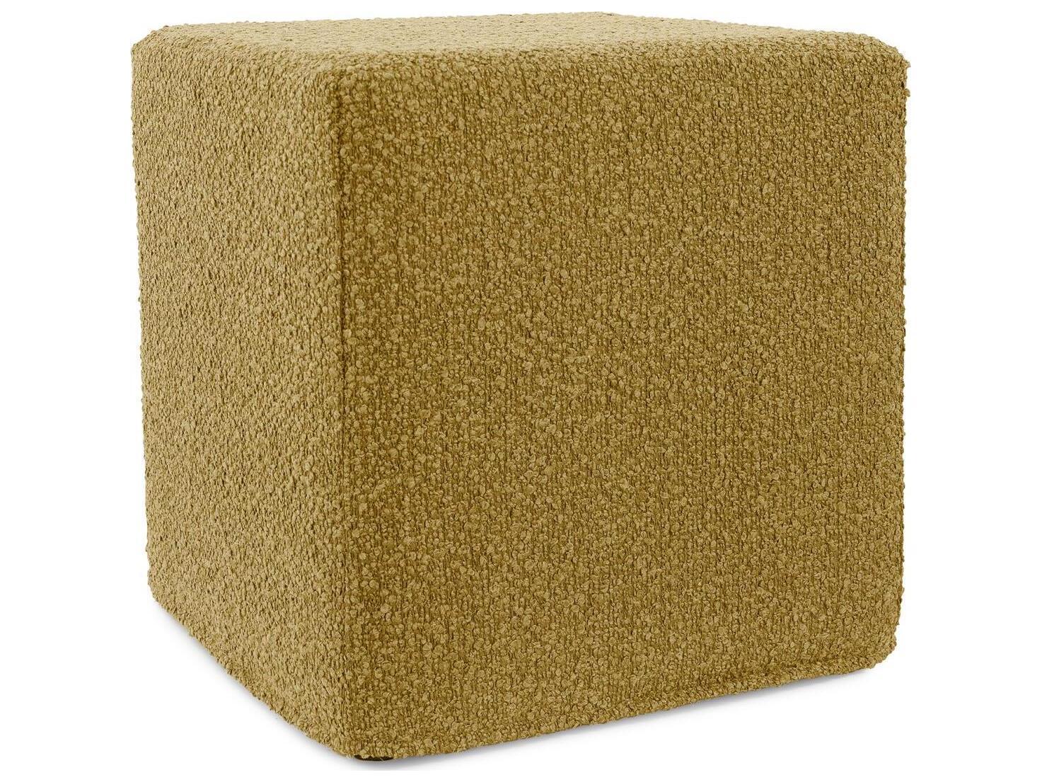 Howard Elliott Outdoor No Tip Alicante Gold Fabric Cushion Ottoman