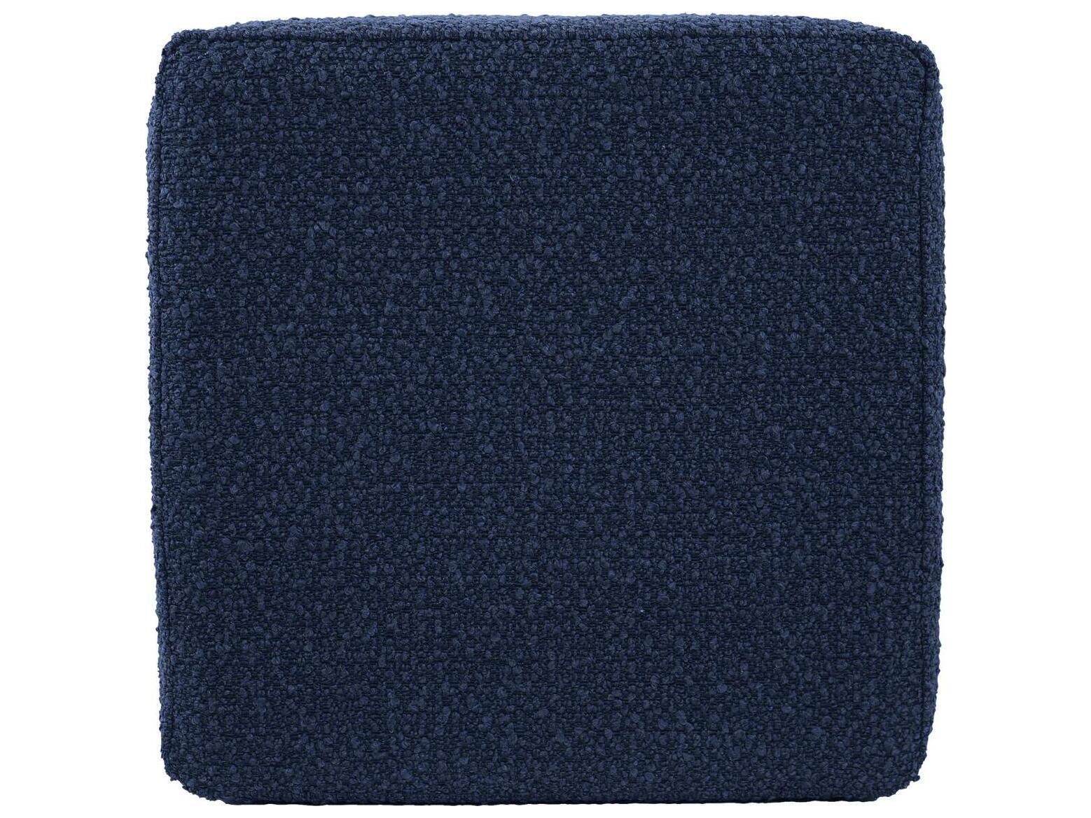 Howard Elliott Outdoor No Tip Alicante Indigo Fabric Cushion Ottoman