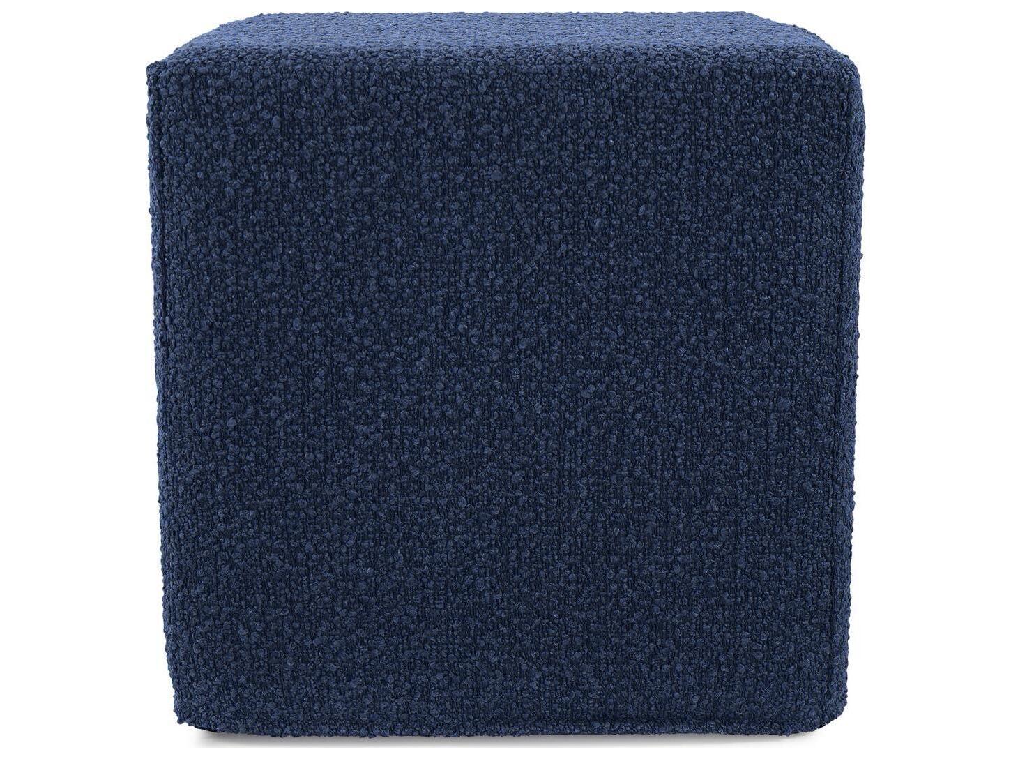 Howard Elliott Outdoor No Tip Alicante Indigo Fabric Cushion Ottoman