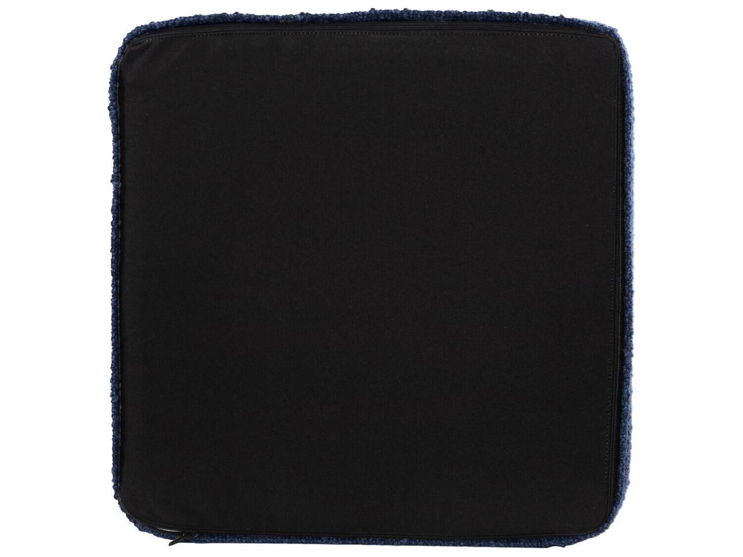 Howard Elliott Outdoor No Tip Alicante Indigo Fabric Cushion Ottoman