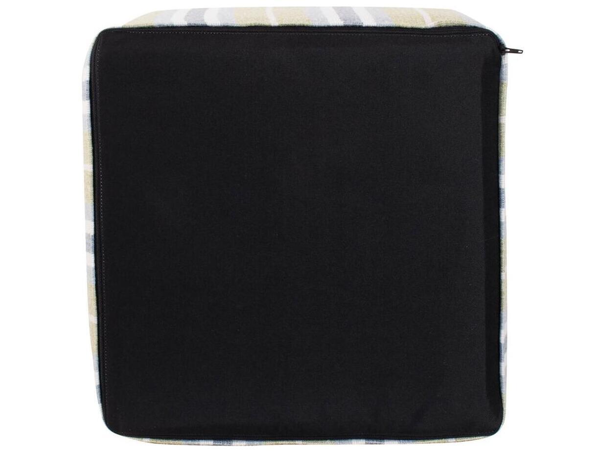 Howard Elliott Outdoor No Tip Dune Moss Fabric Cushion Ottoman