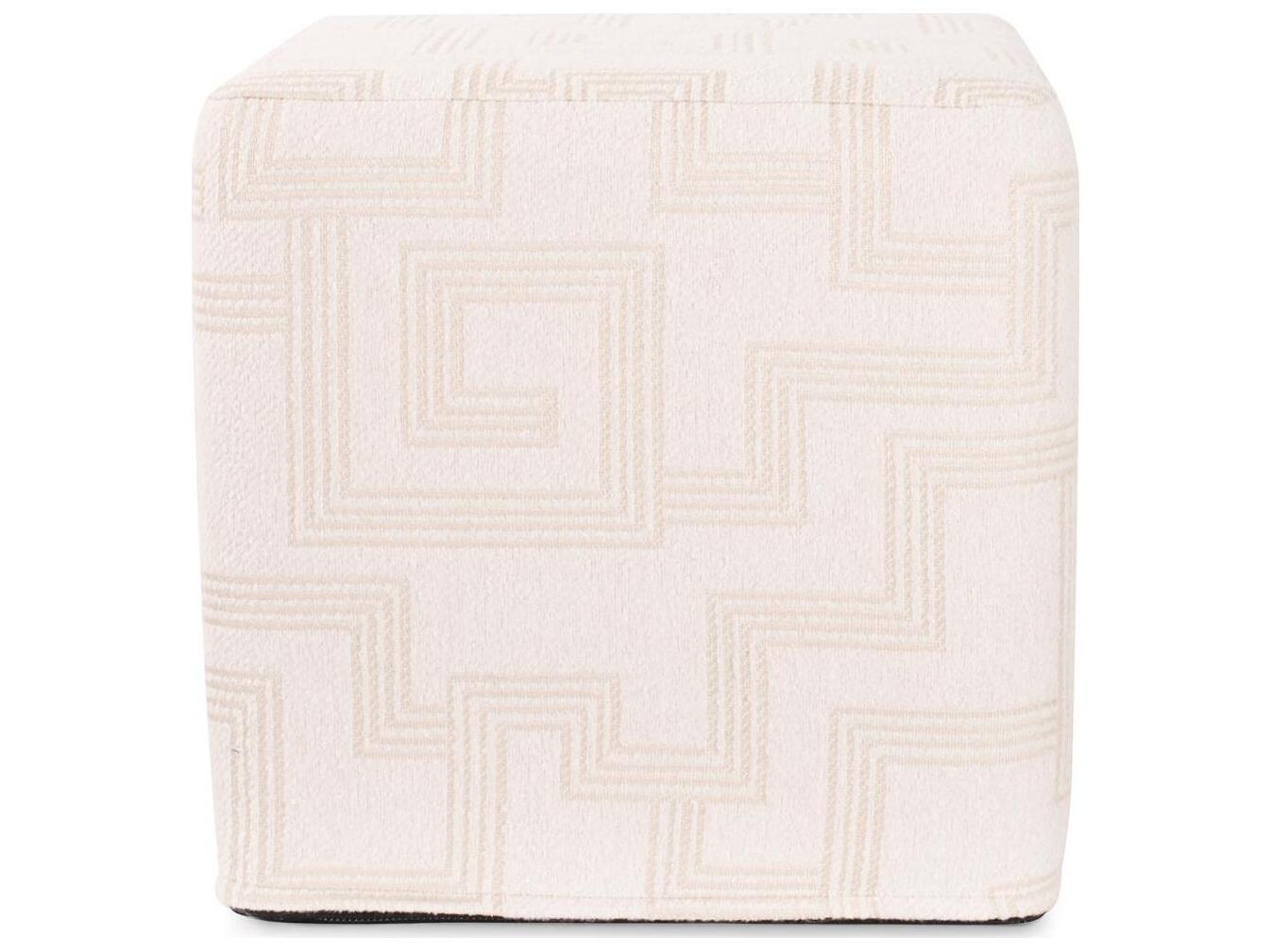 Howard Elliott Outdoor No Tip Syros Natural Fabric Cushion Ottoman