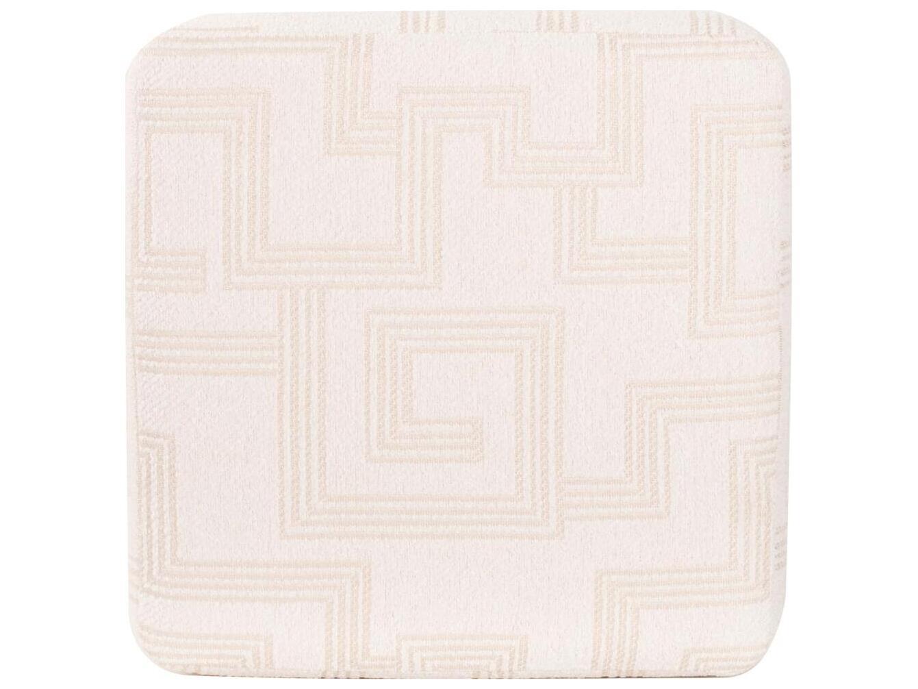 Howard Elliott Outdoor No Tip Syros Natural Fabric Cushion Ottoman