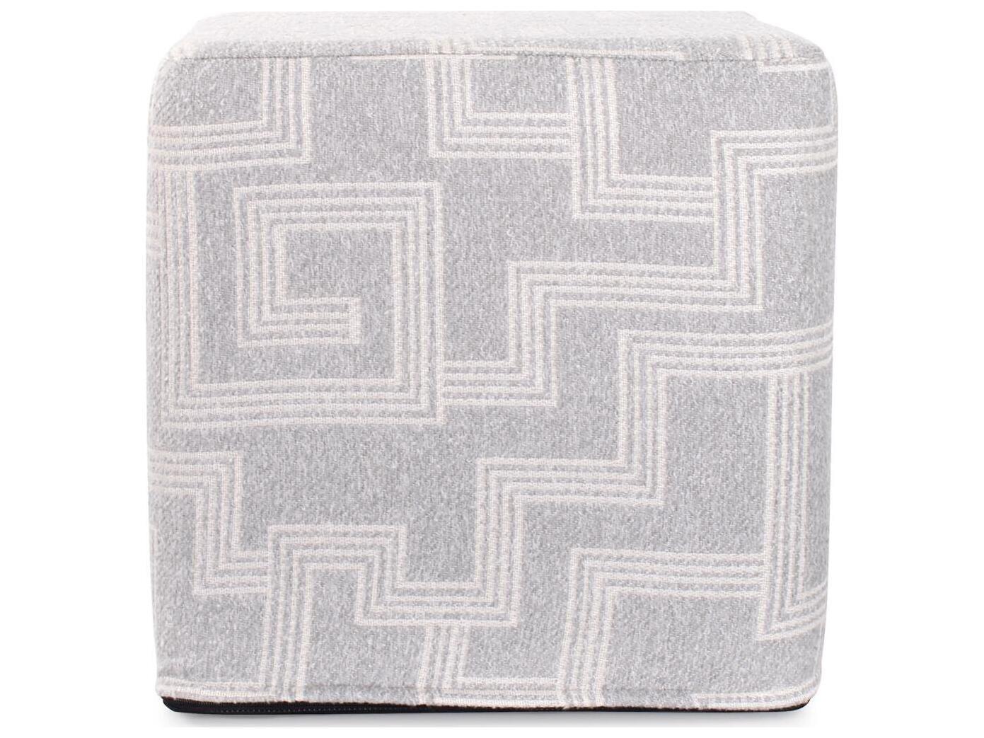 Howard Elliott Outdoor No Tip Syros Fog Fabric Cushion Ottoman