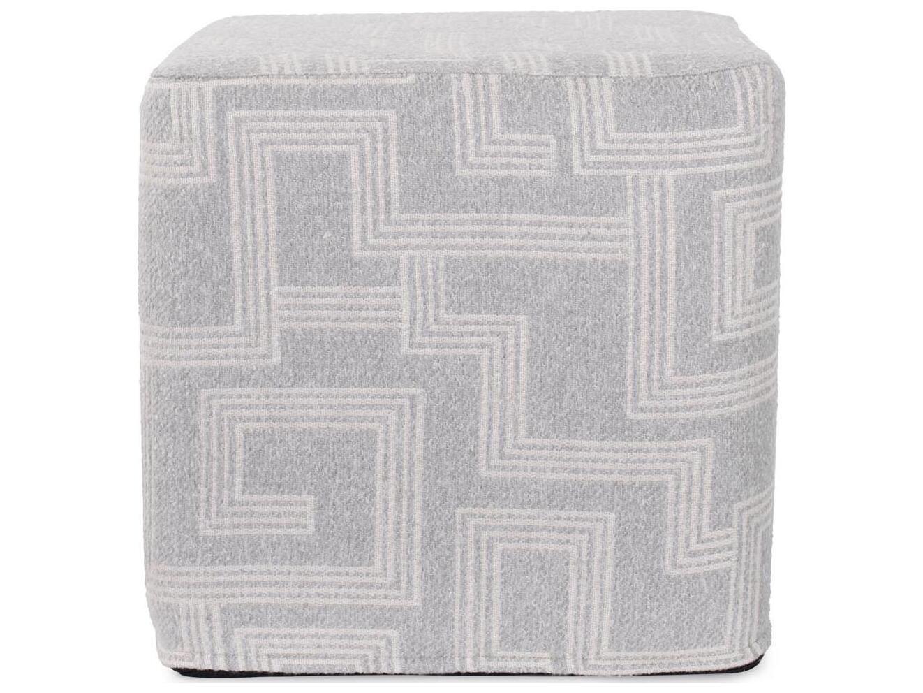 Howard Elliott Outdoor No Tip Syros Fog Fabric Cushion Ottoman