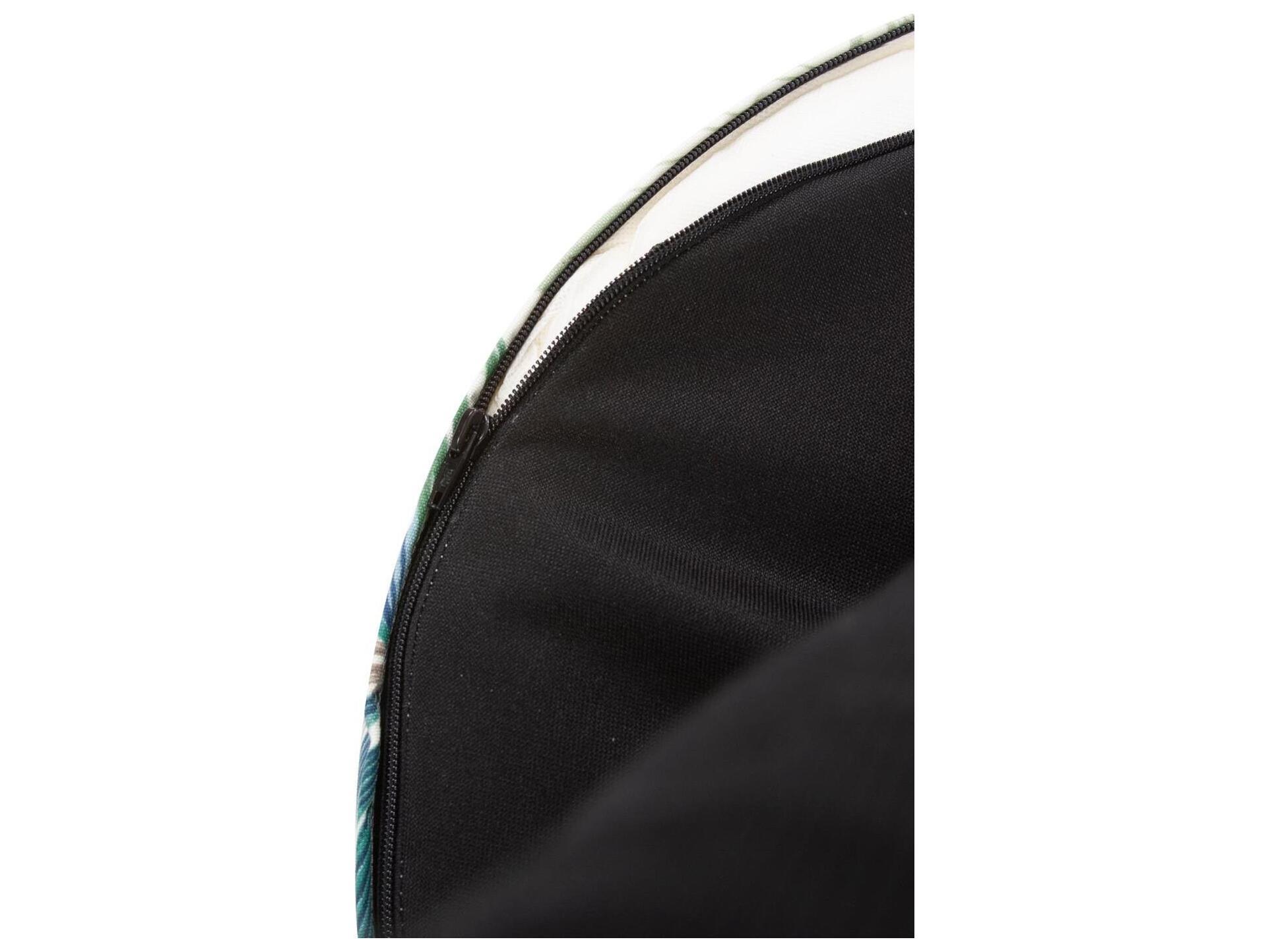 Howard Elliott Outdoor No Tip Fern Indigo Fabric Cushion Ottoman