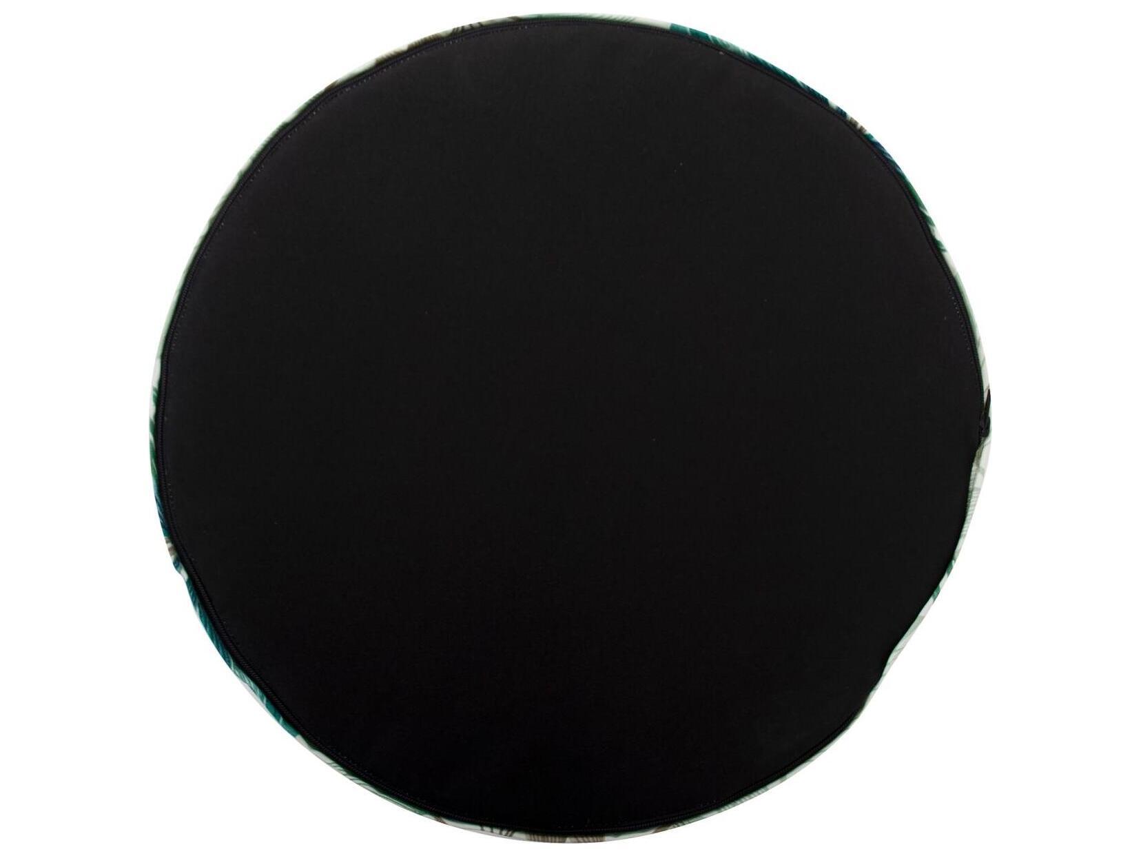 Howard Elliott Outdoor No Tip Fern Indigo Fabric Cushion Ottoman