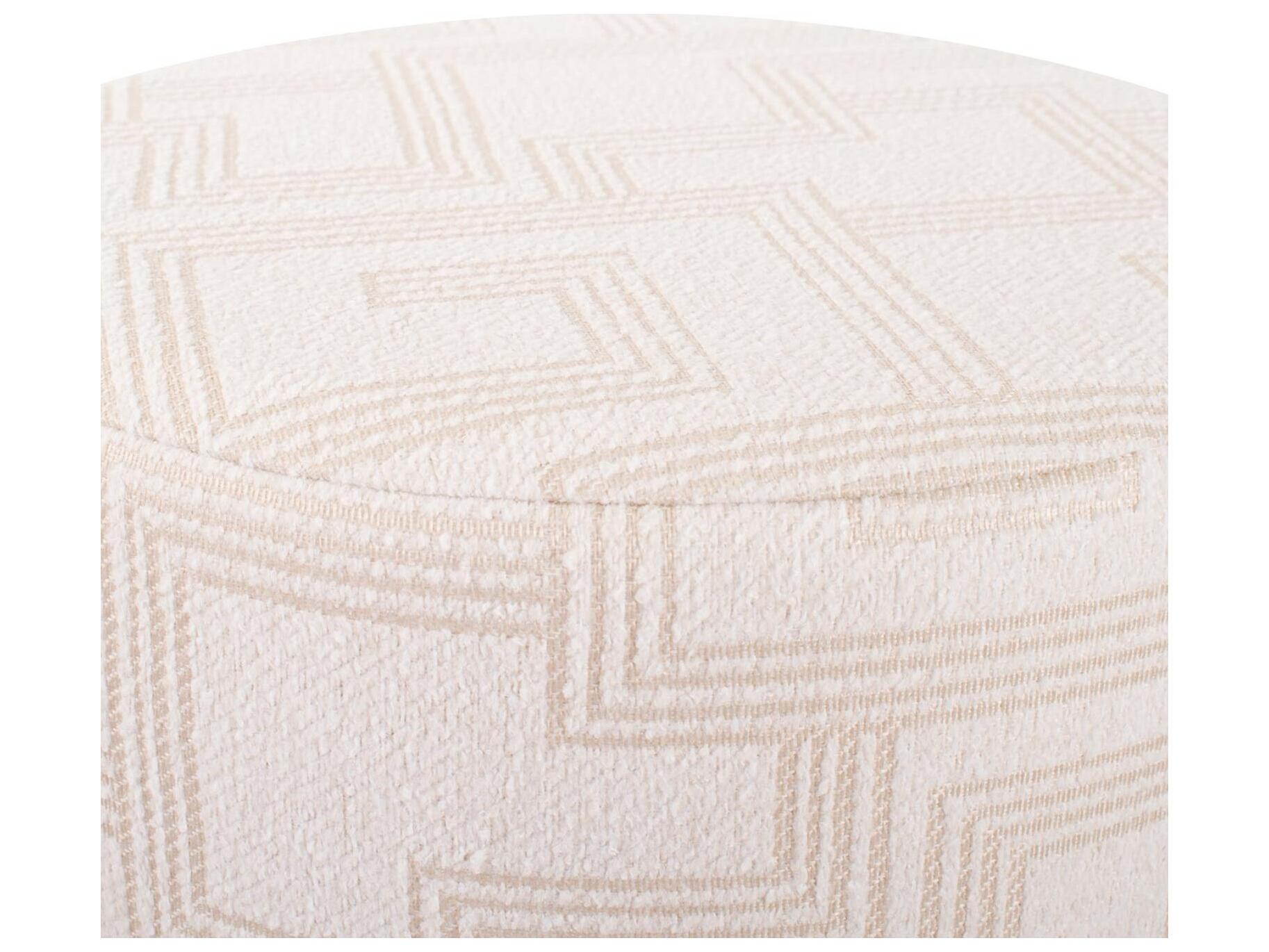 Howard Elliott Outdoor No Tip Syros Natural Fabric Cushion Ottoman