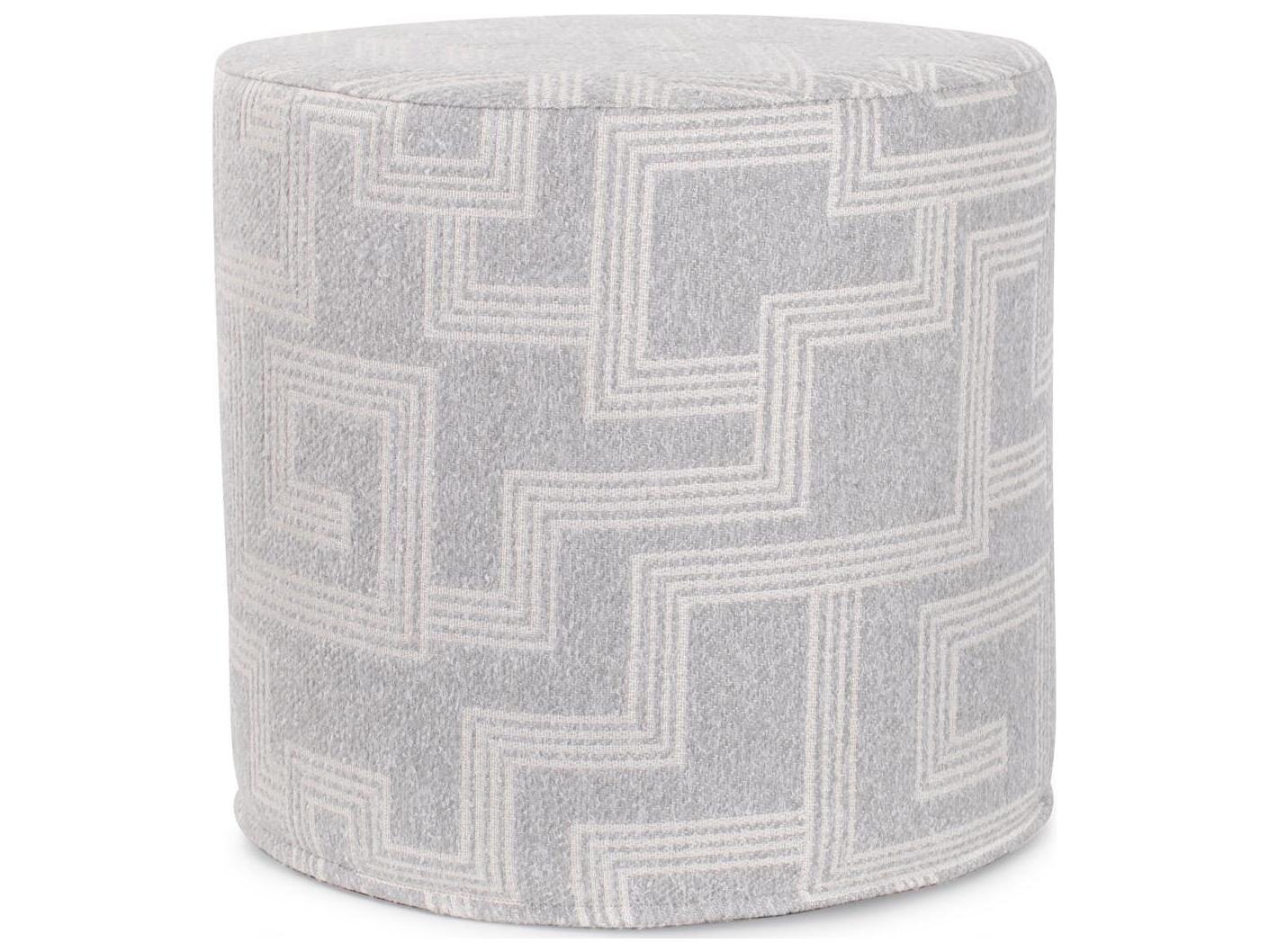 Howard Elliott Outdoor No Tip Syros Fog Fabric Cushion Ottoman