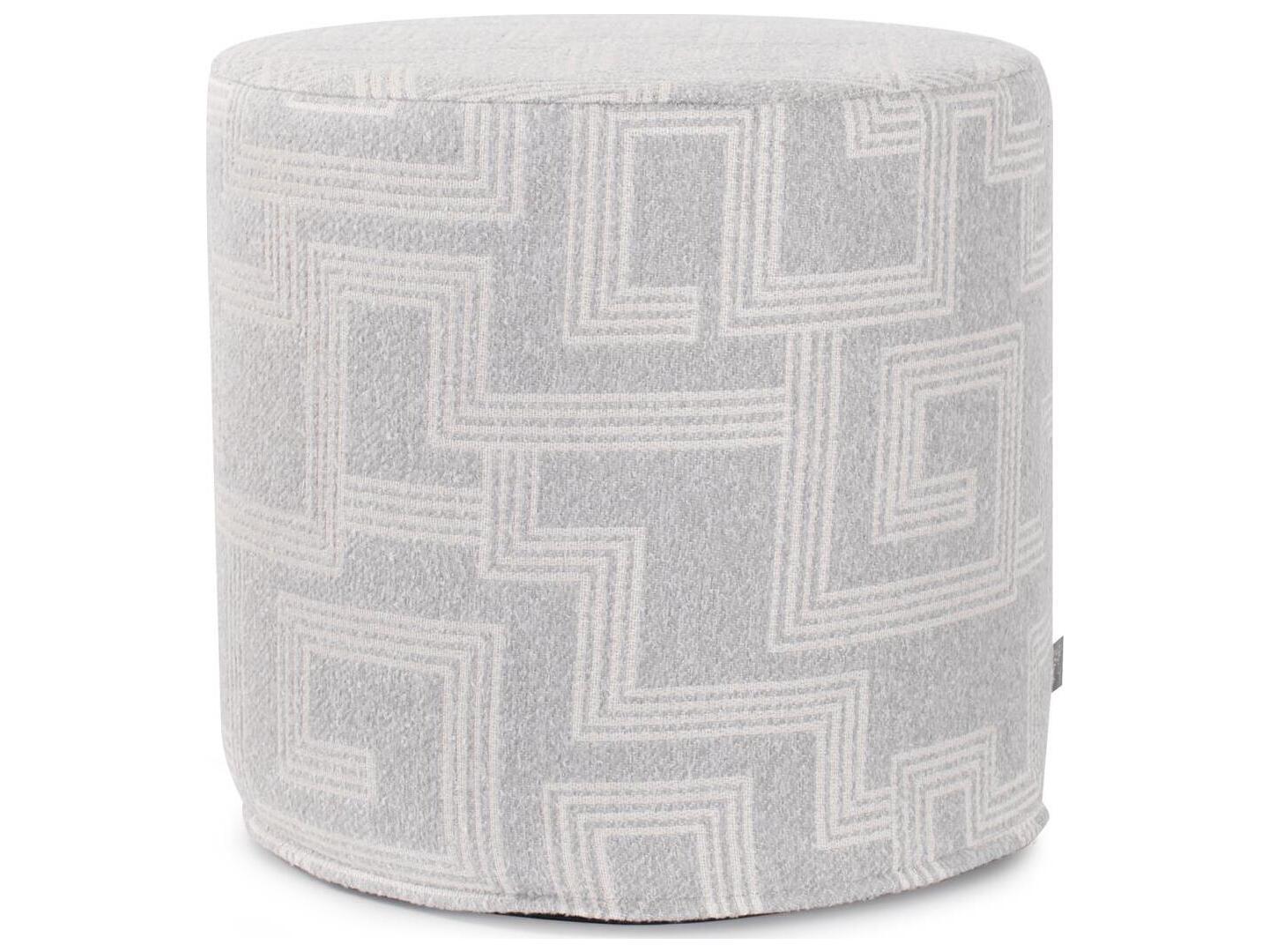 Howard Elliott Outdoor No Tip Syros Fog Fabric Cushion Ottoman