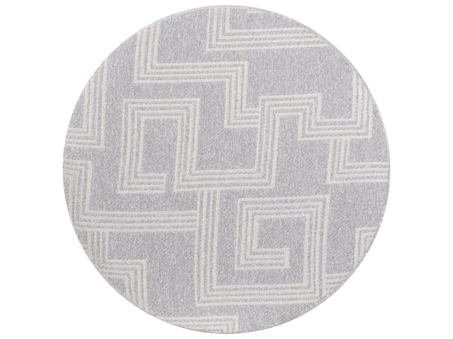 Howard Elliott Outdoor No Tip Syros Fog Fabric Cushion Ottoman