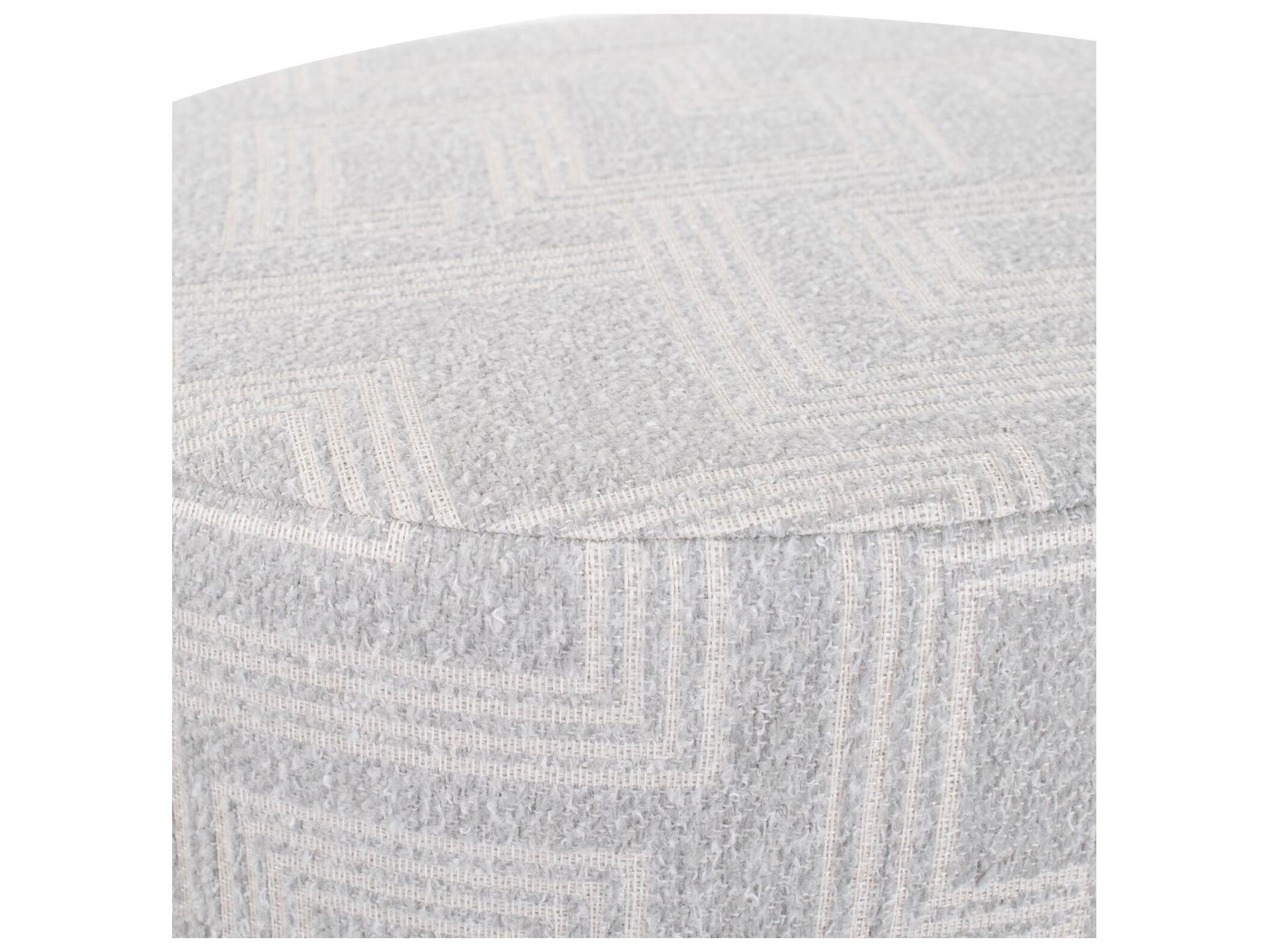 Howard Elliott Outdoor No Tip Syros Fog Fabric Cushion Ottoman