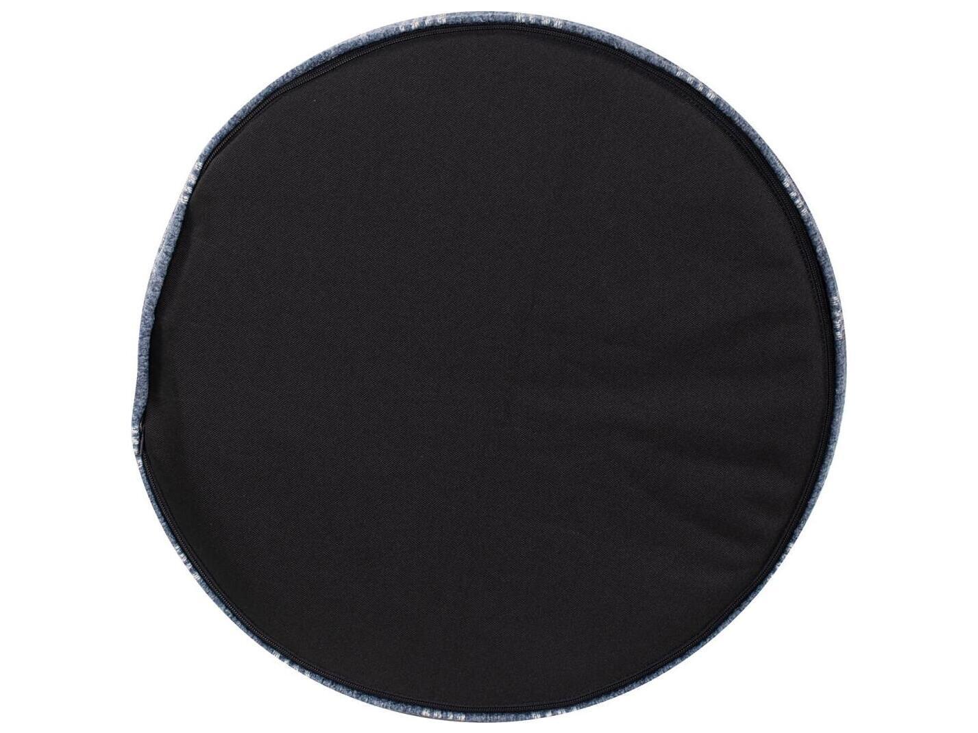 Howard Elliott Outdoor No Tip Syros Denim Fabric Cushion Ottoman