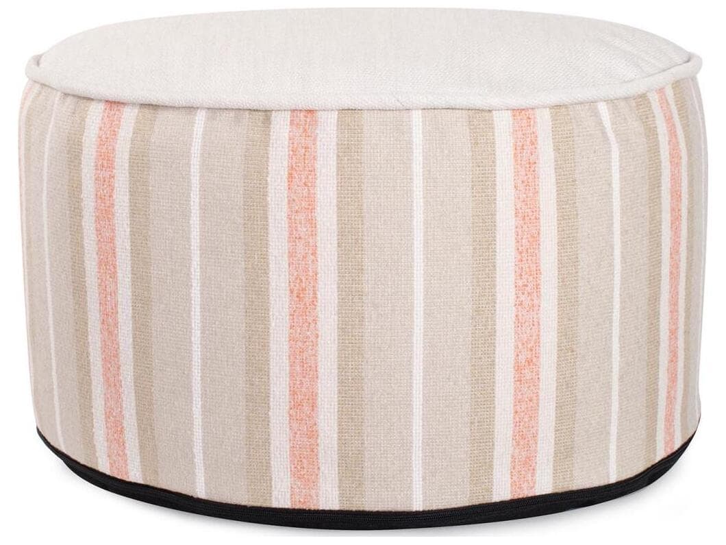Howard Elliott Outdoor Dune Terra Fabric Cushion Ottoman