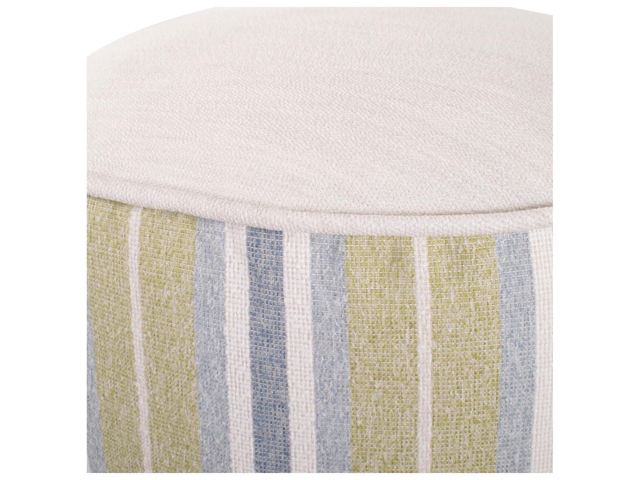Howard Elliott Outdoor Dune Moss Fabric Cushion Ottoman