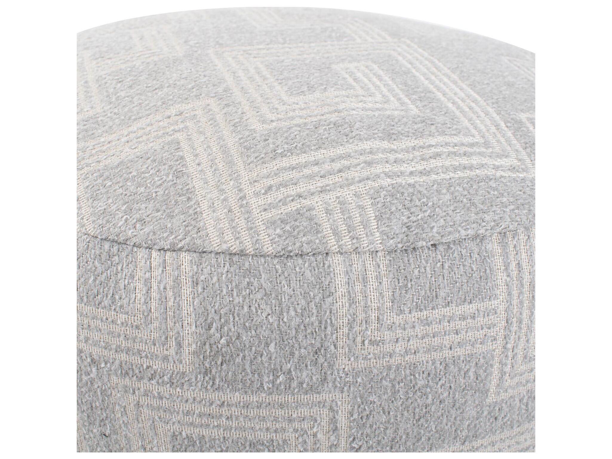 Howard Elliott Outdoor Syros Fog Fabric Cushion Ottoman