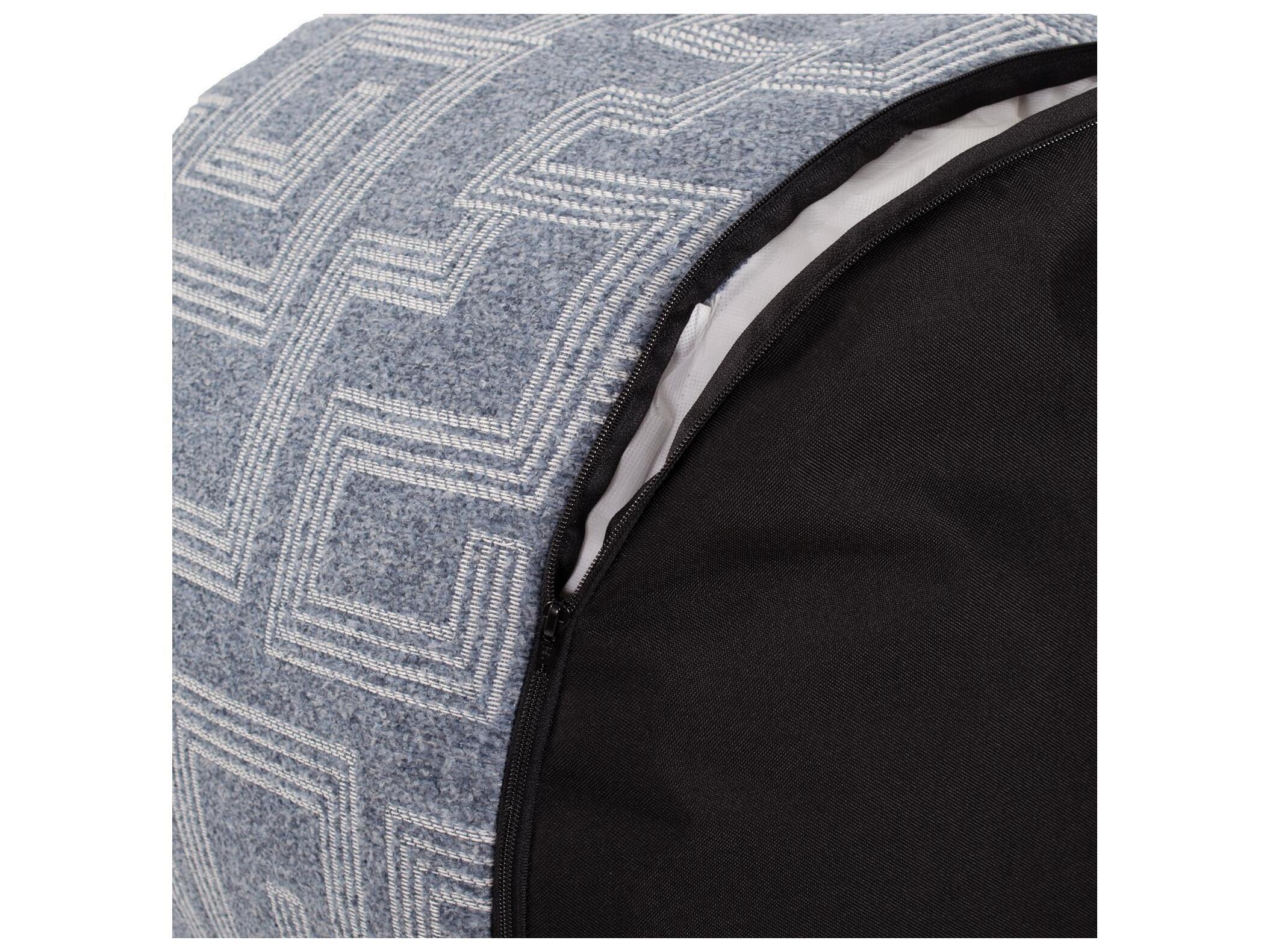 Howard Elliott Outdoor Syros Denim Fabric Cushion Ottoman