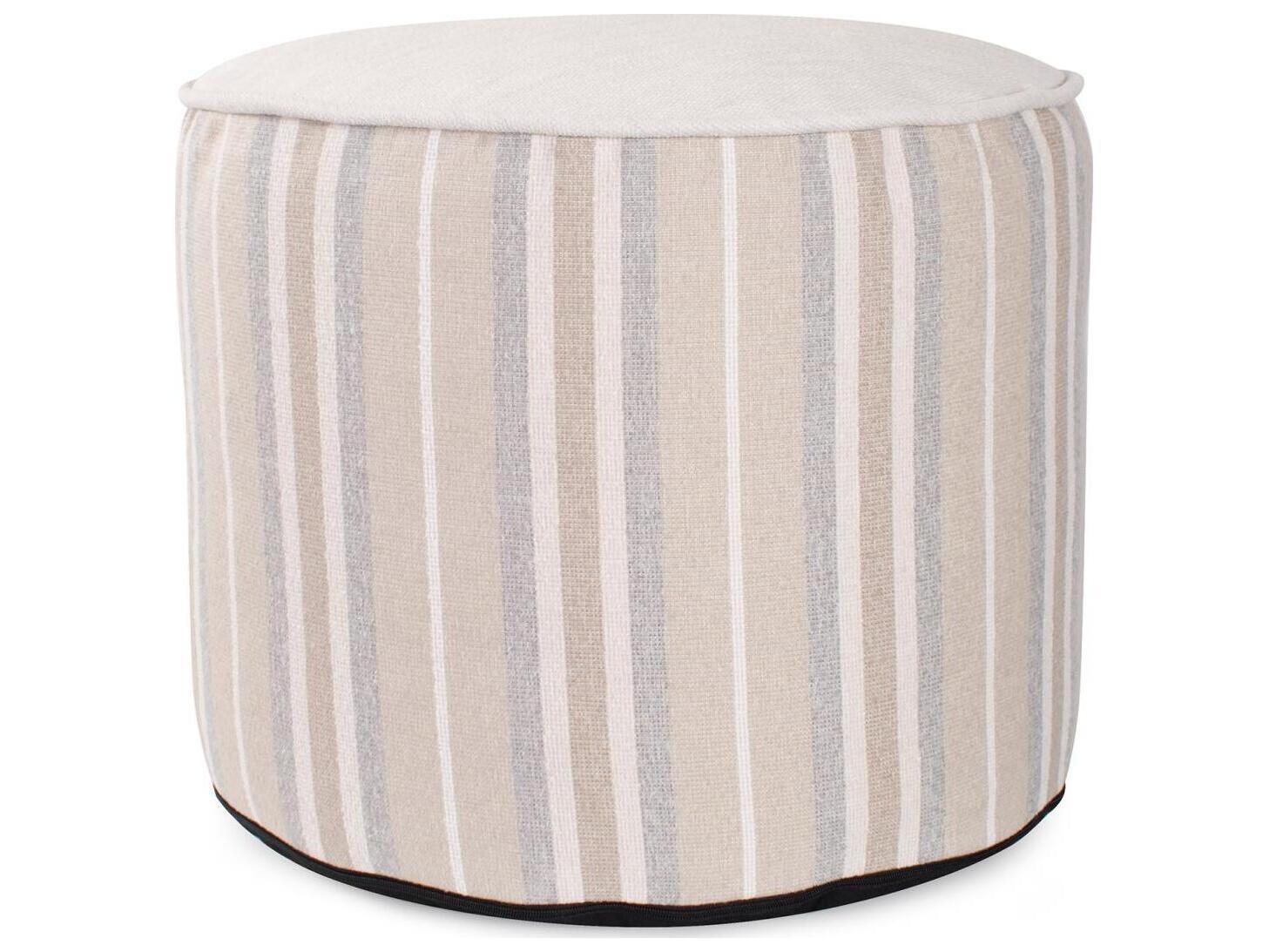 Howard Elliott Outdoor Dune Sand Fabric Cushion Ottoman