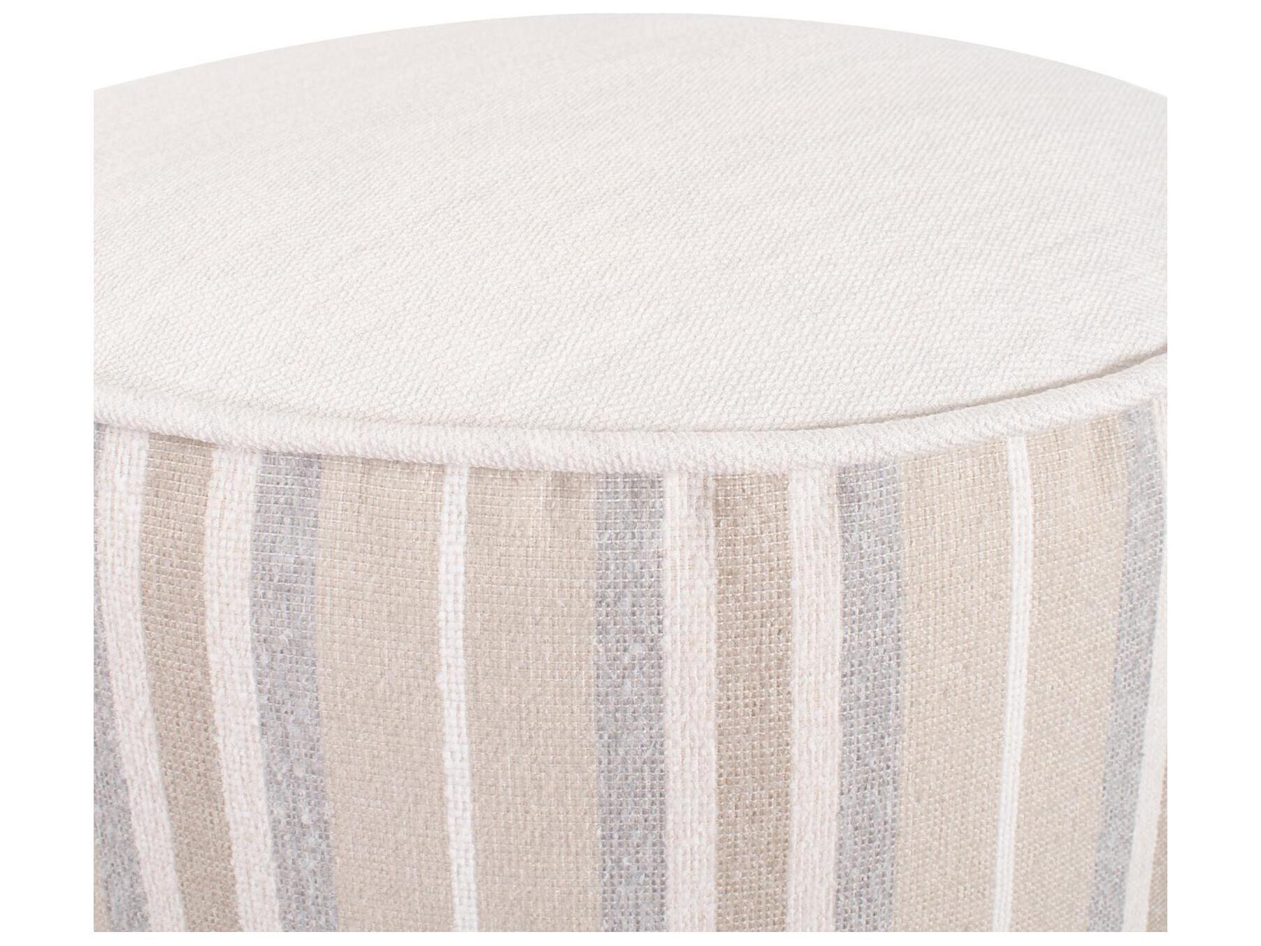 Howard Elliott Outdoor Dune Sand Fabric Cushion Ottoman