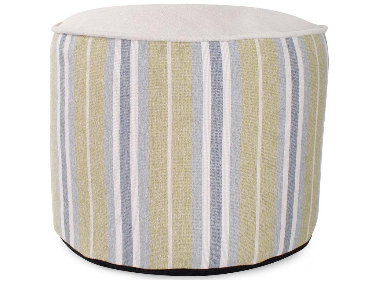 Howard Elliott Outdoor Dune Moss Fabric Cushion Ottoman
