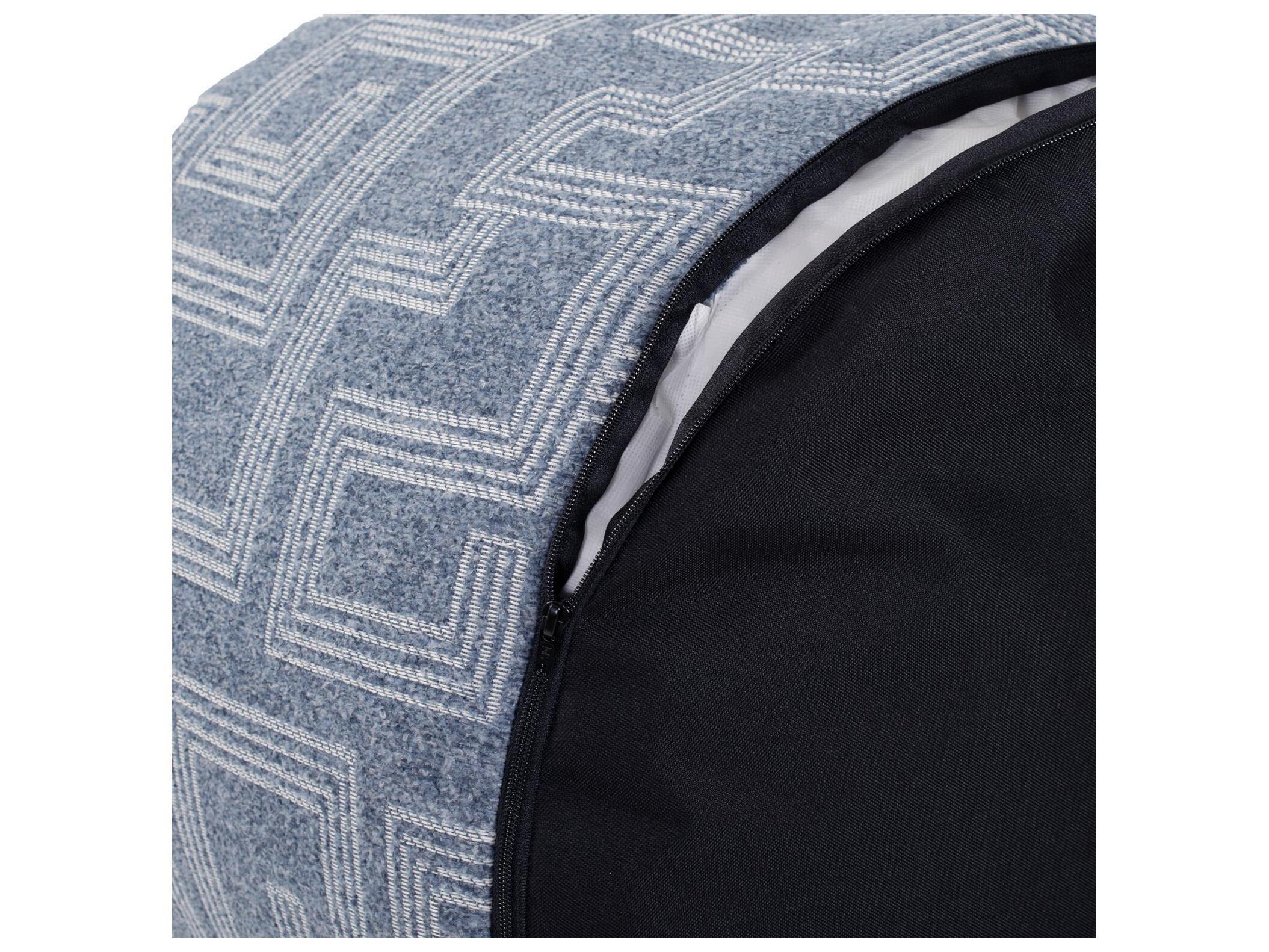 Howard Elliott Outdoor Syros Denim Fabric Cushion Ottoman