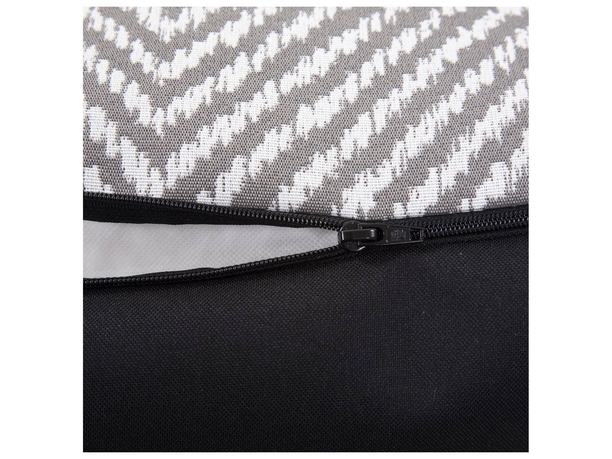 Howard Elliott Outdoor Helm Pewter Fabric Cushion Ottoman