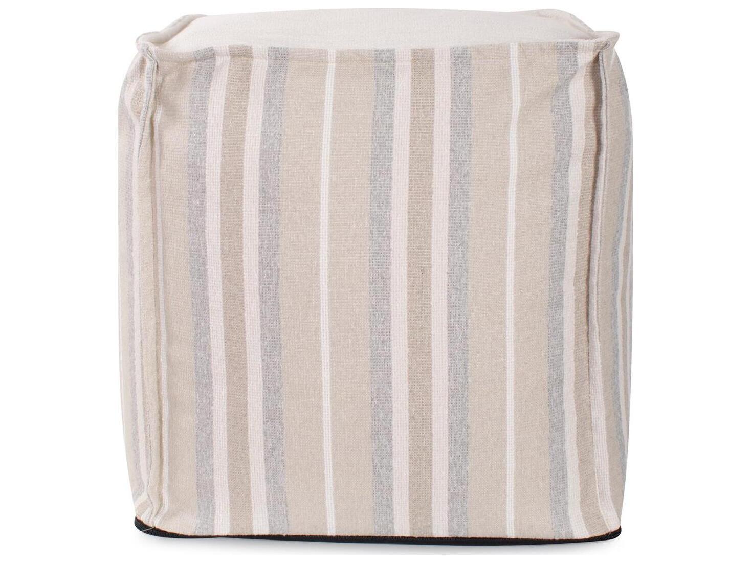 Howard Elliott Outdoor Dune Sand Fabric Cushion Ottoman
