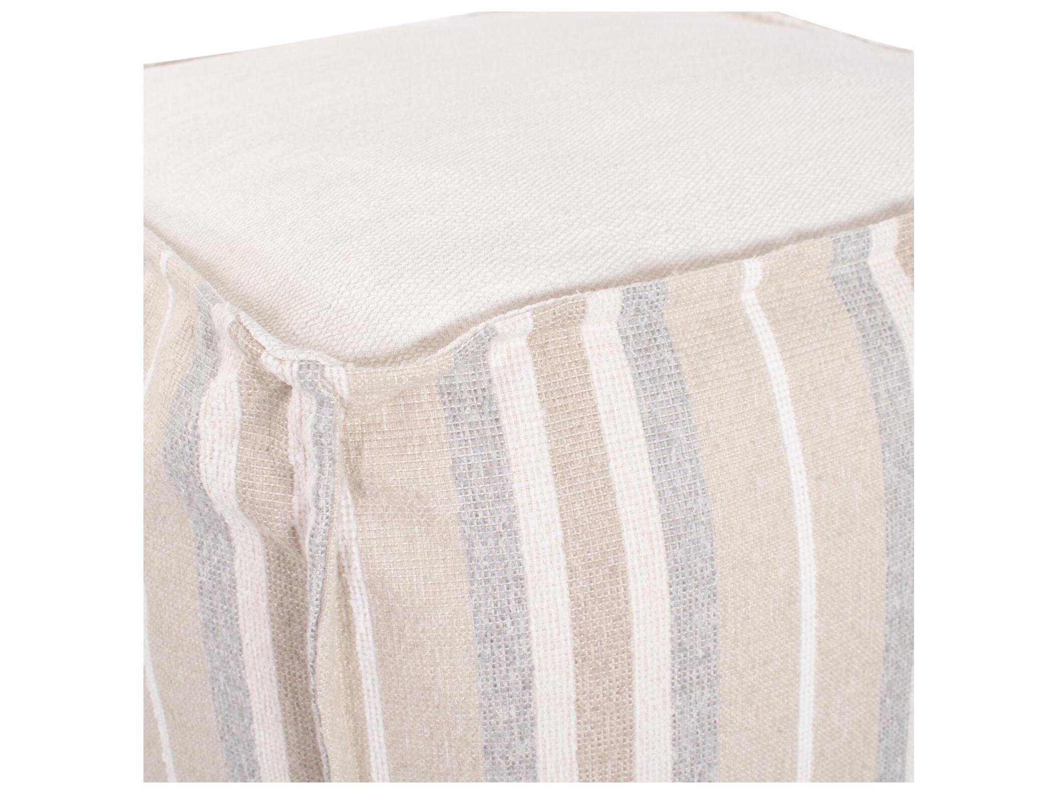 Howard Elliott Outdoor Dune Sand Fabric Cushion Ottoman