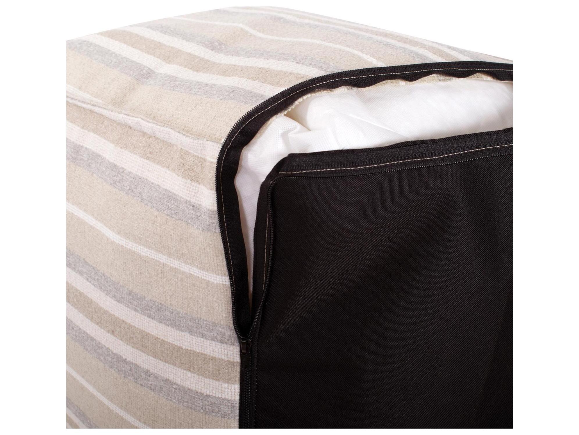 Howard Elliott Outdoor Dune Sand Fabric Cushion Ottoman