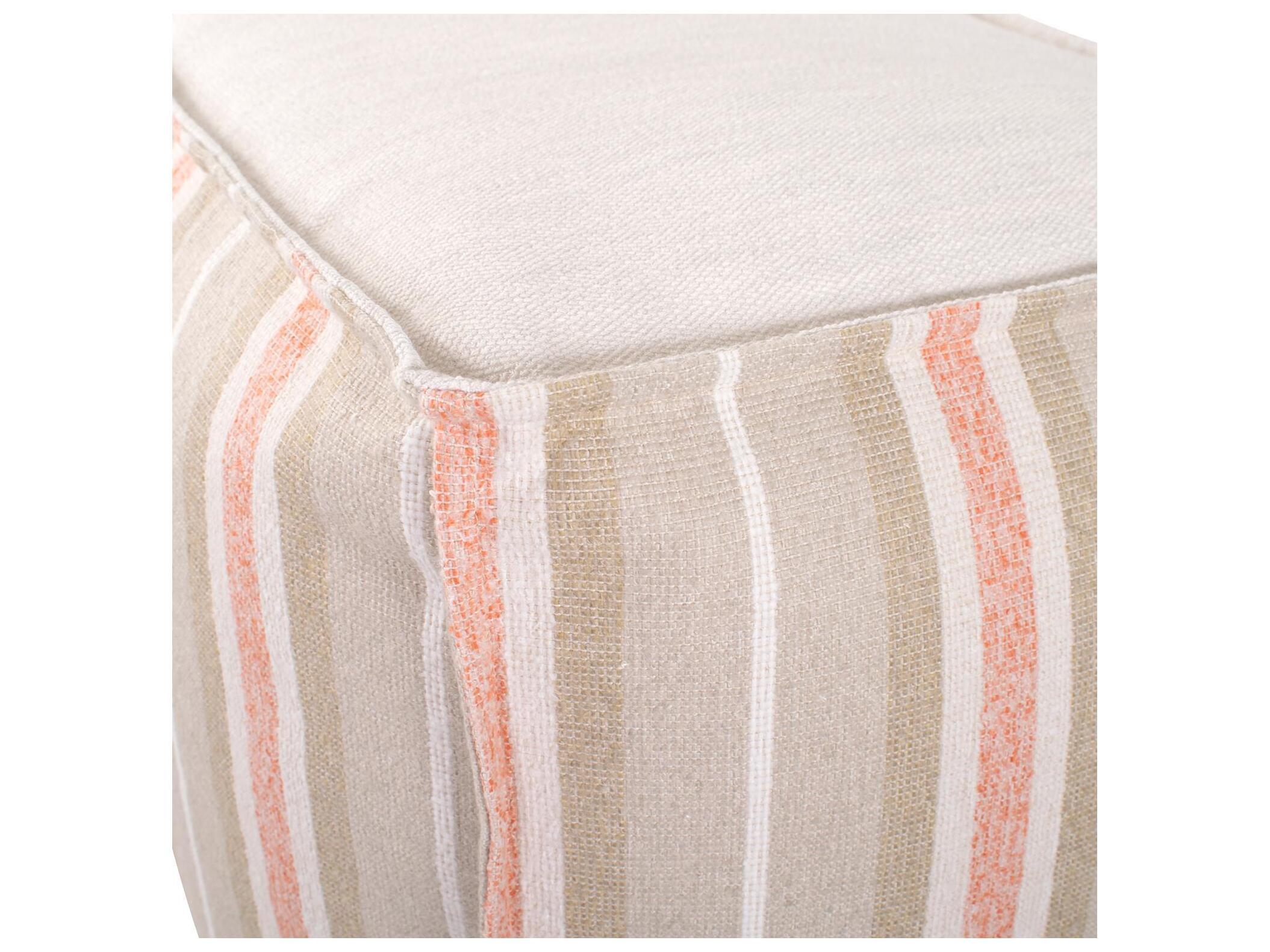 Howard Elliott Outdoor Dune Terra Fabric Cushion Ottoman