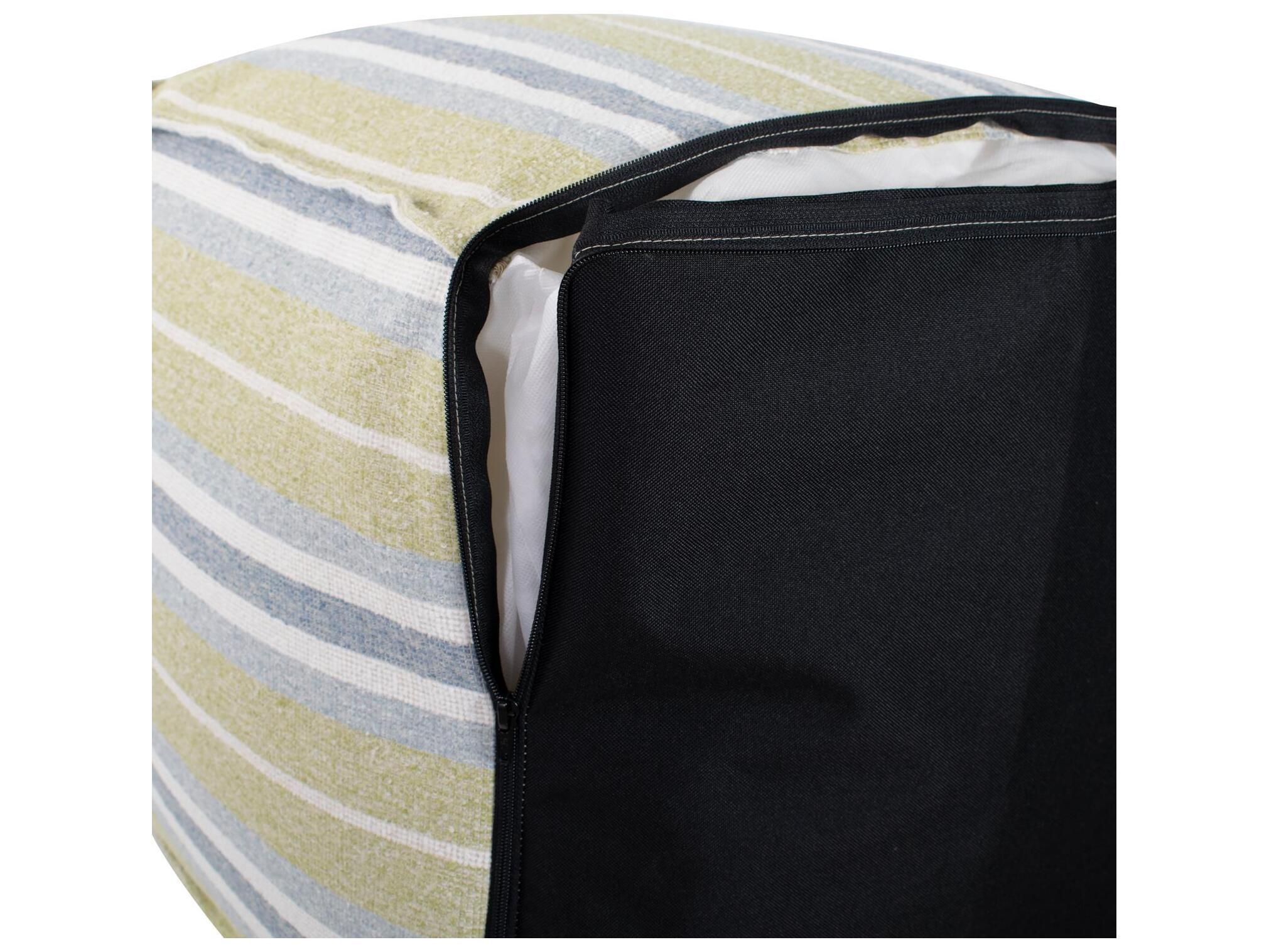 Howard Elliott Outdoor Dune Moss Fabric Cushion Ottoman