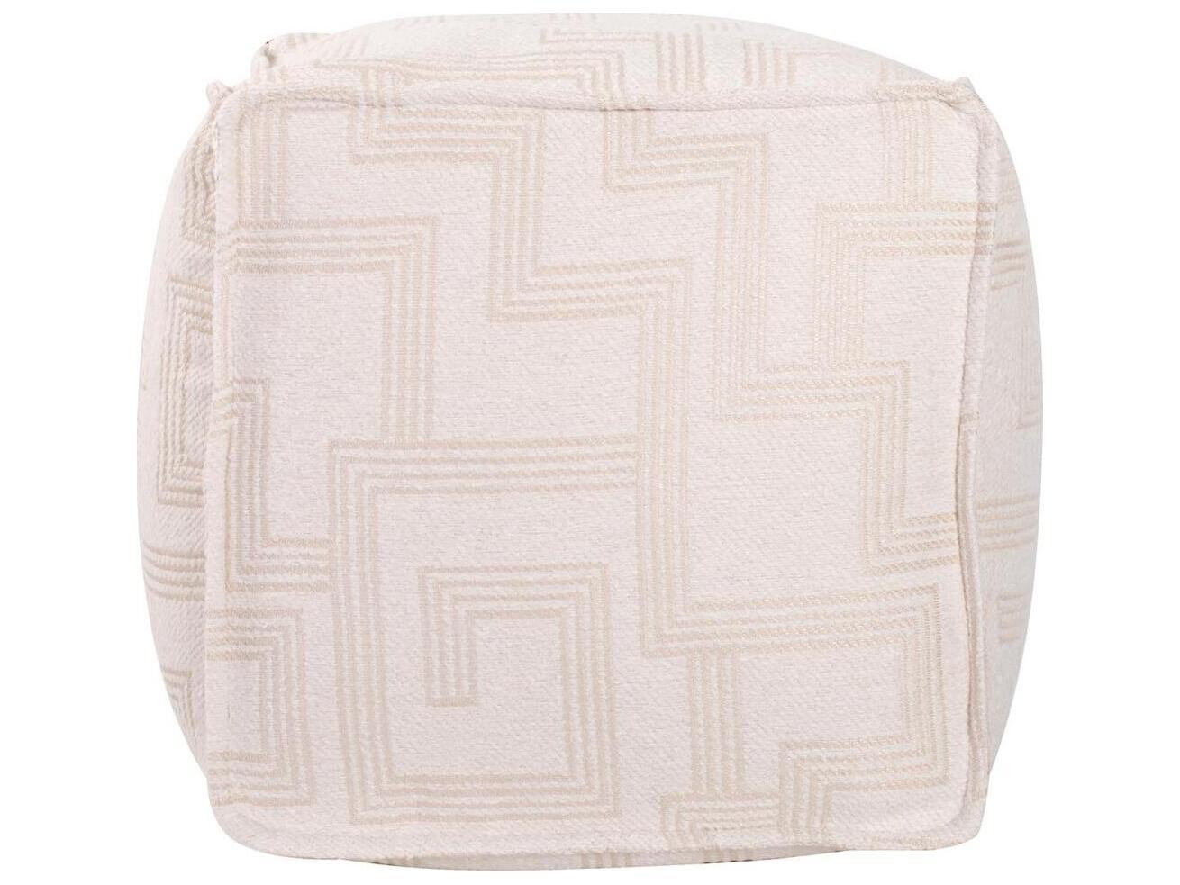 Howard Elliott Outdoor Syros Natural Fabric Cushion Ottoman