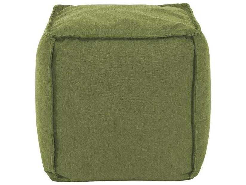 Howard Elliott Outdoor Patio Seascape Moss Fabric Cushion Ottoman
