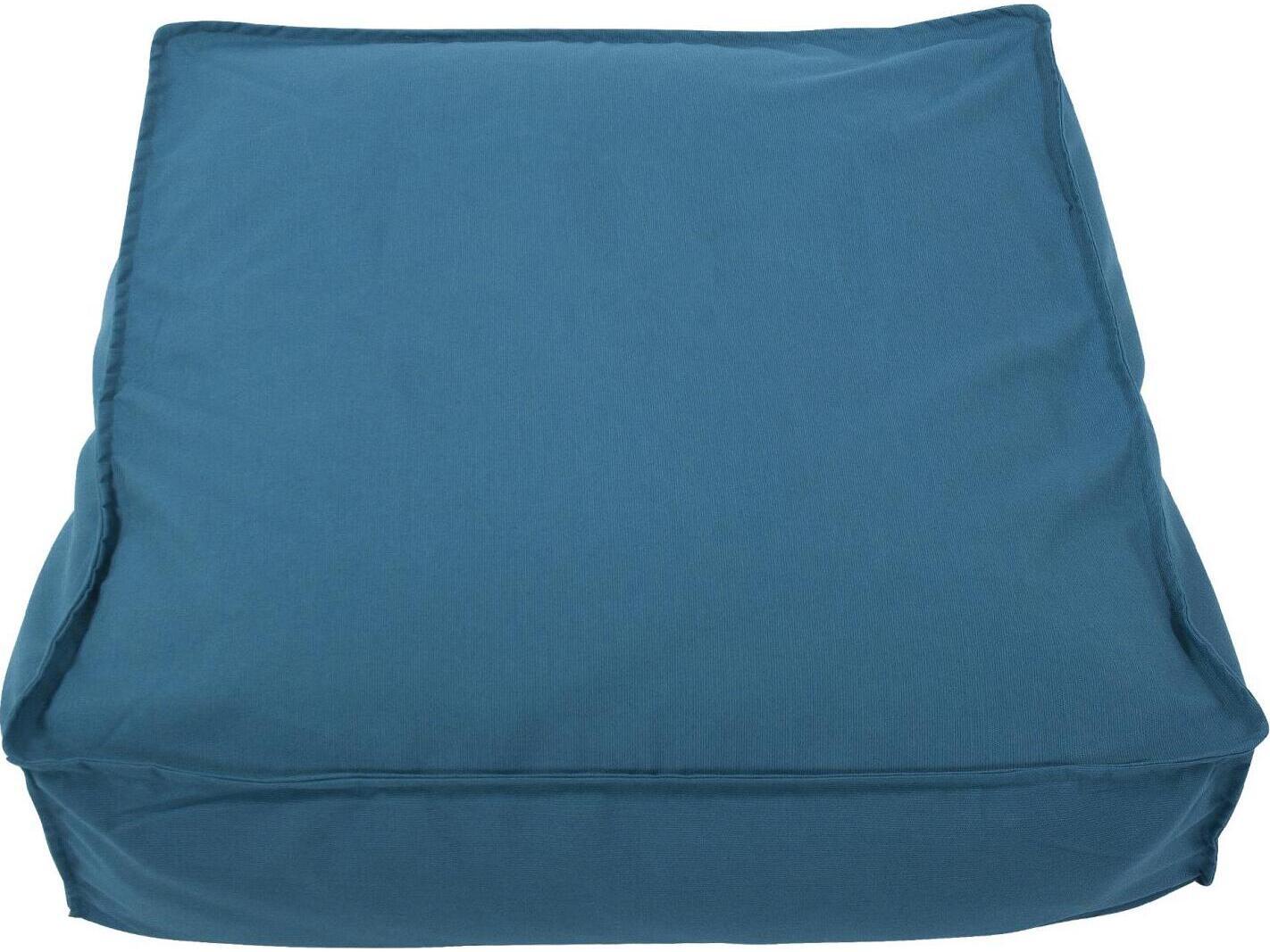 Howard Elliott Outdoor Seascape Turquoise Fabric Cushion Ottoman