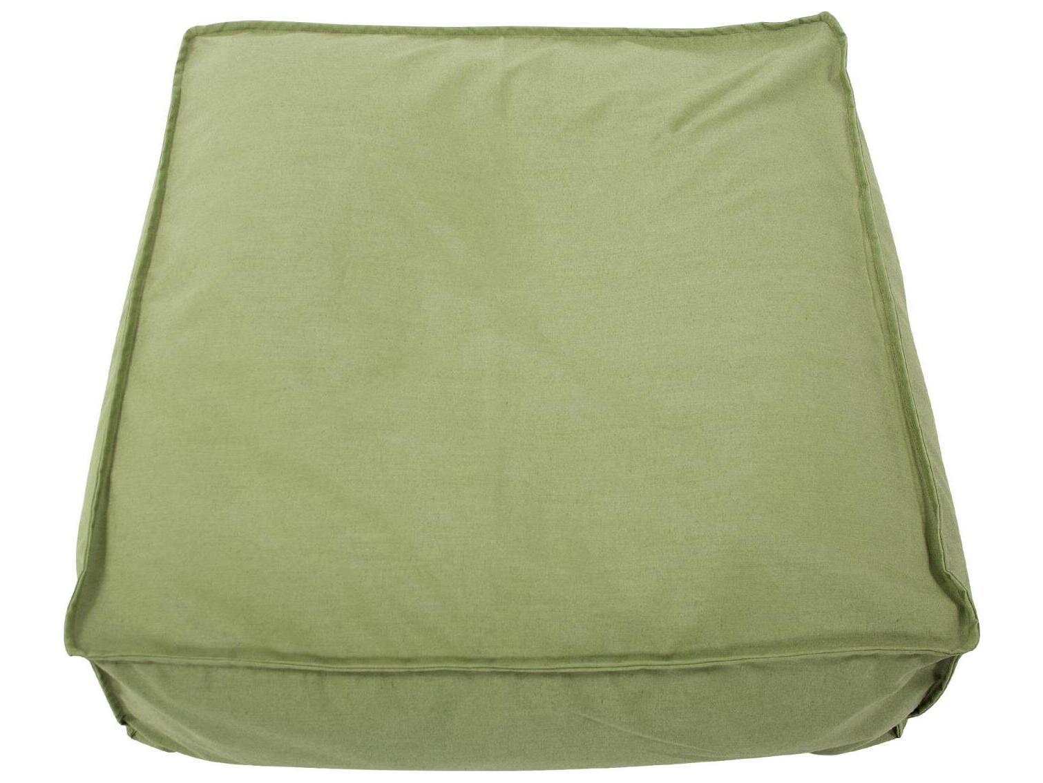 Howard Elliott Outdoor Seascape Moss Fabric Cushion Ottoman