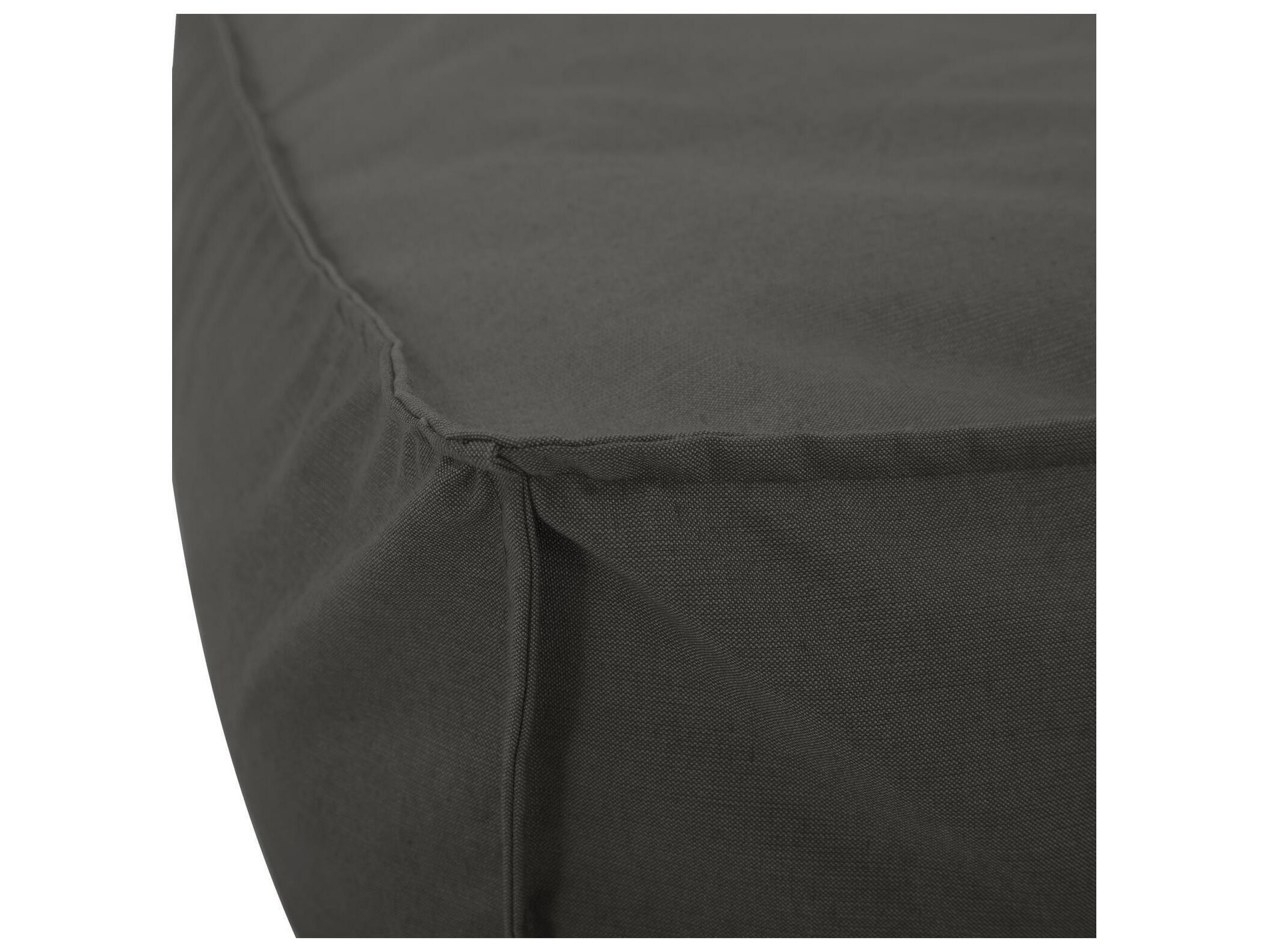 Howard Elliott Outdoor Seascape Charcoal Fabric Cushion Ottoman