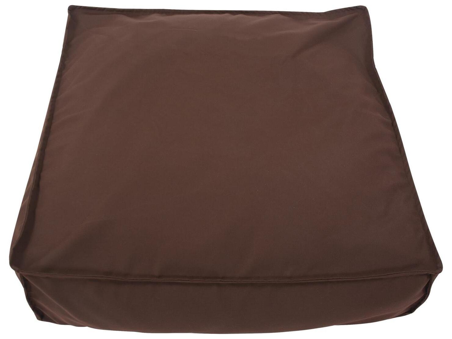 Howard Elliott Outdoor Seascape Chocolate Fabric Cushion Ottoman