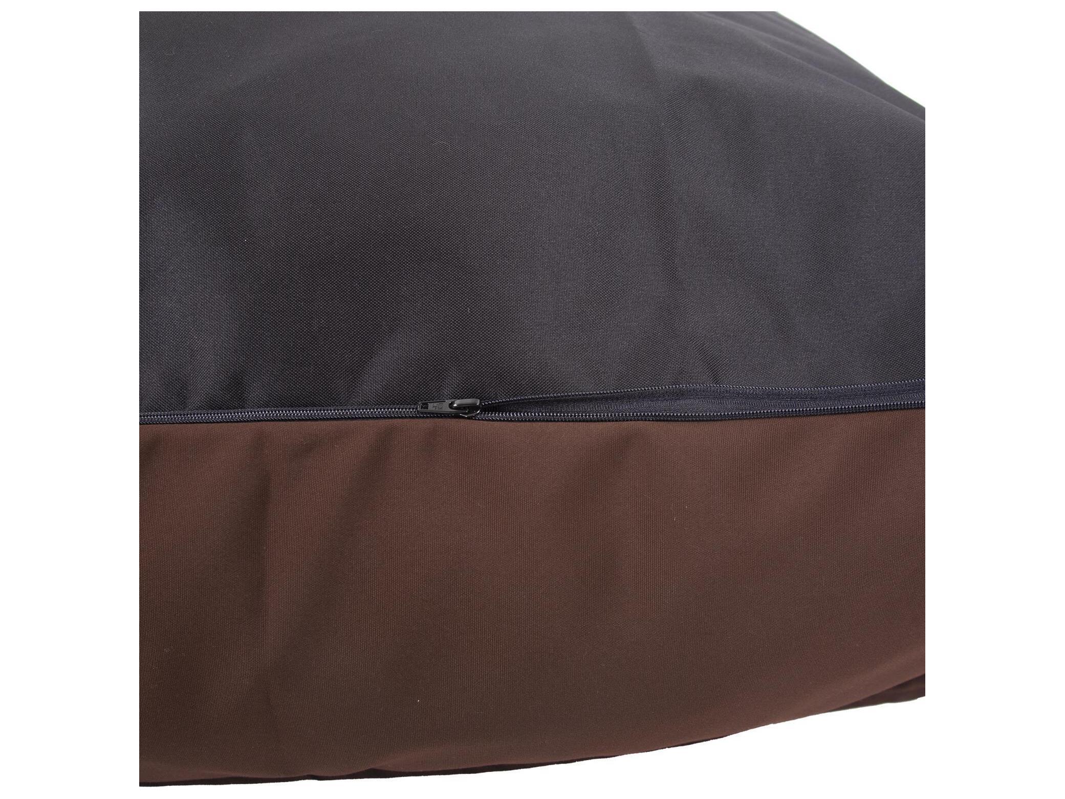 Howard Elliott Outdoor Seascape Chocolate Fabric Cushion Ottoman