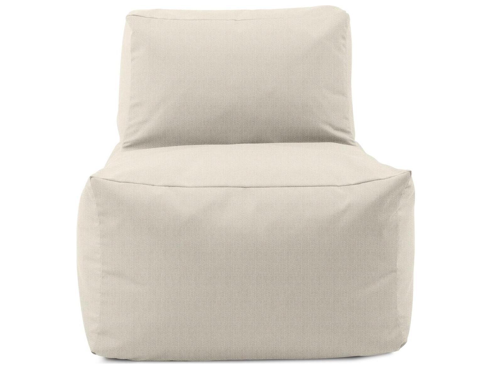 Howard Elliott Outdoor Driftwood Natural Fabric Cushion Lounge Chair