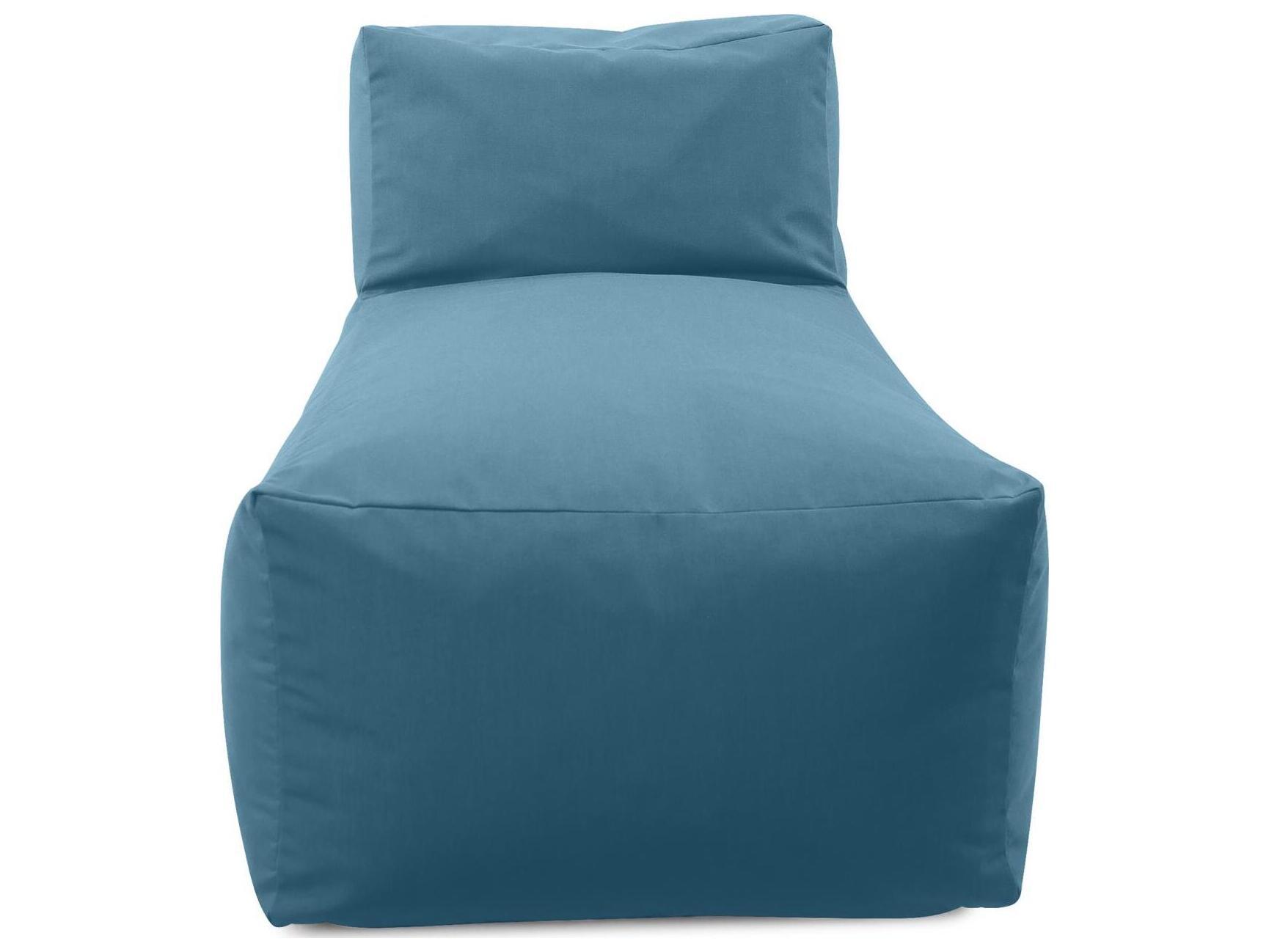 Howard Elliott Outdoor Seascape Turquoise Fabric Cushion Chaise Lounge