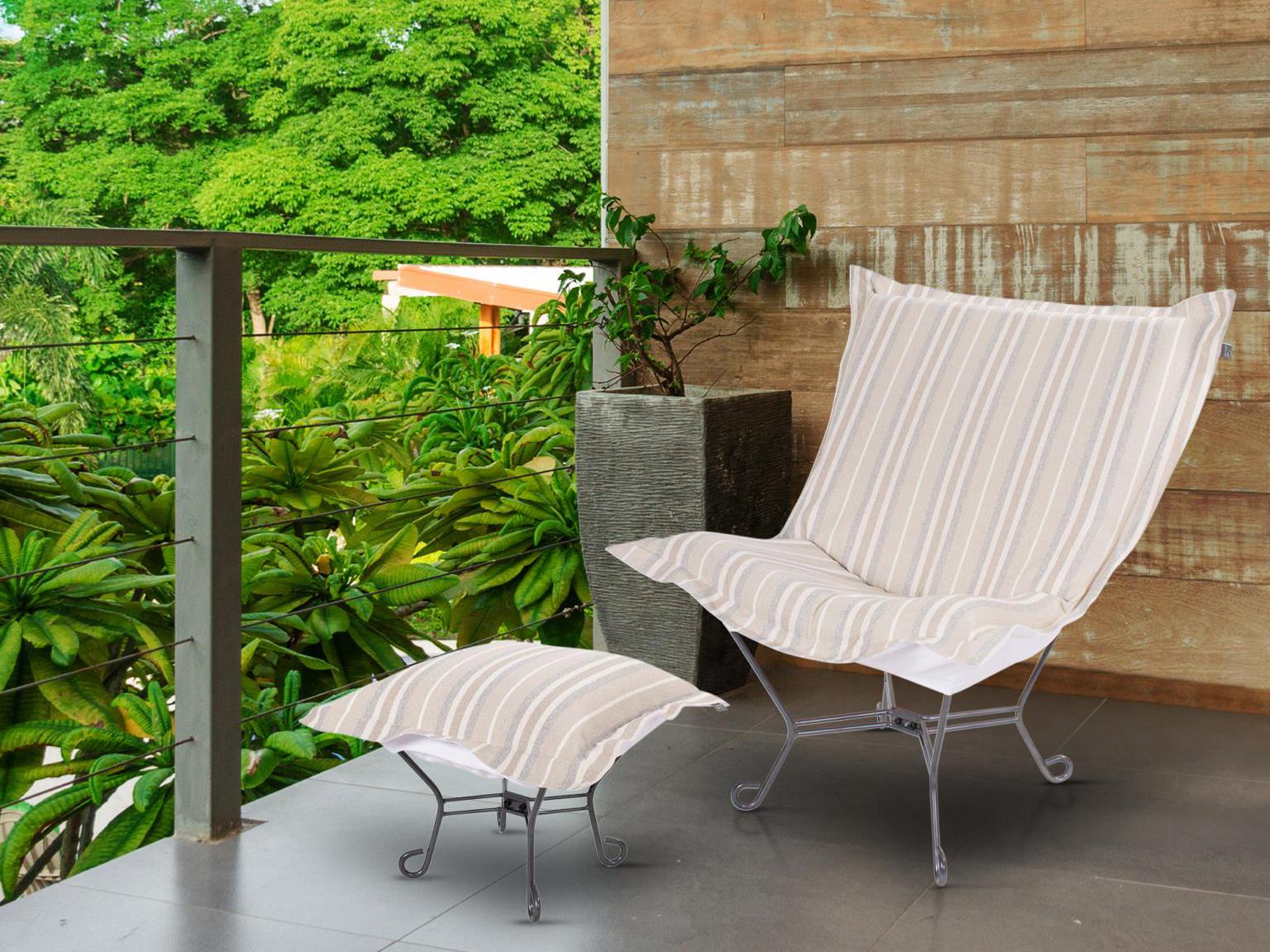 Howard Elliott Outdoor Puff Scroll Dune Sand Patio Cover