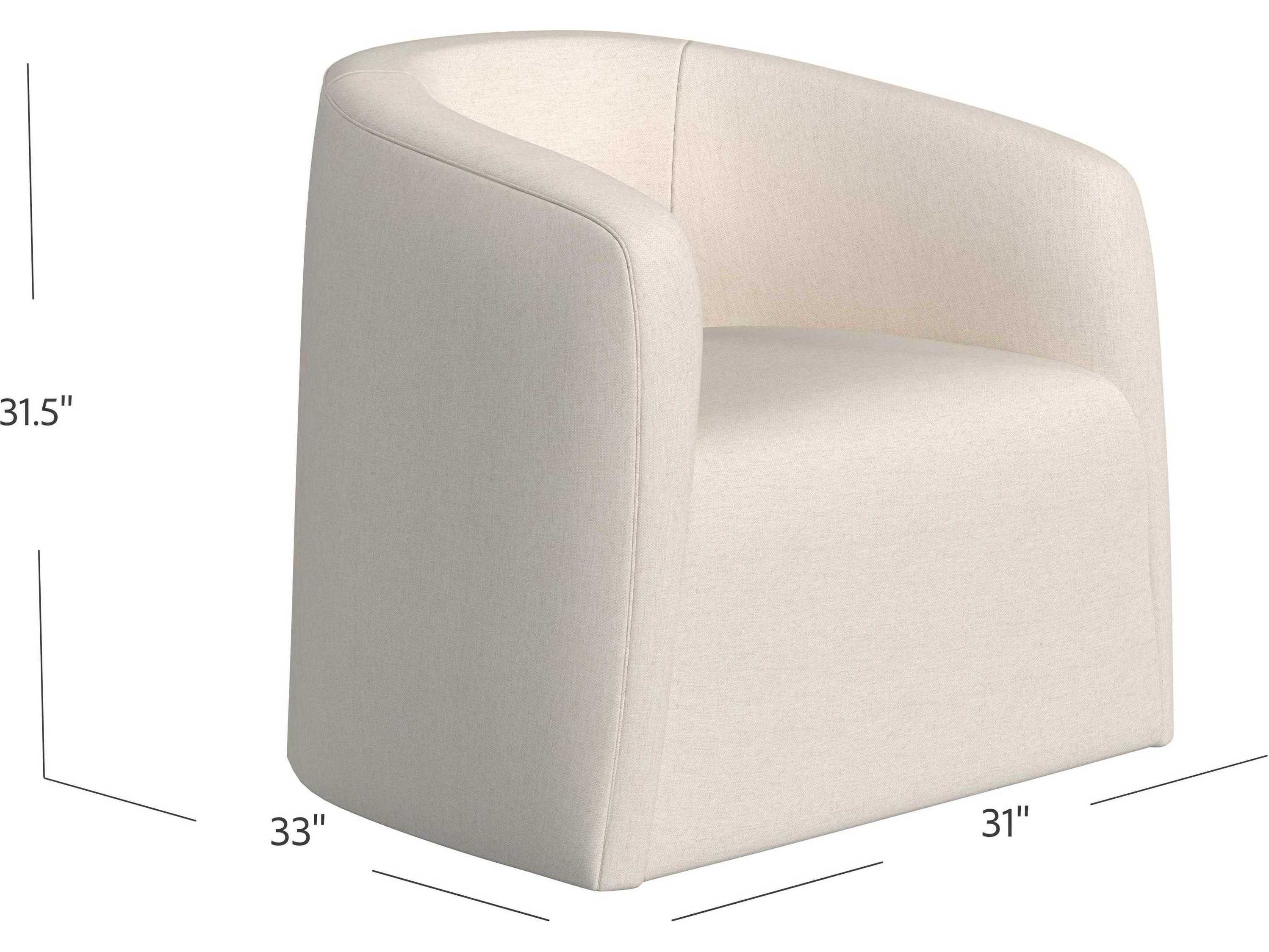 HF Custom by Hooker Furniture Nova Swivel Beige Fabric Accent Chair