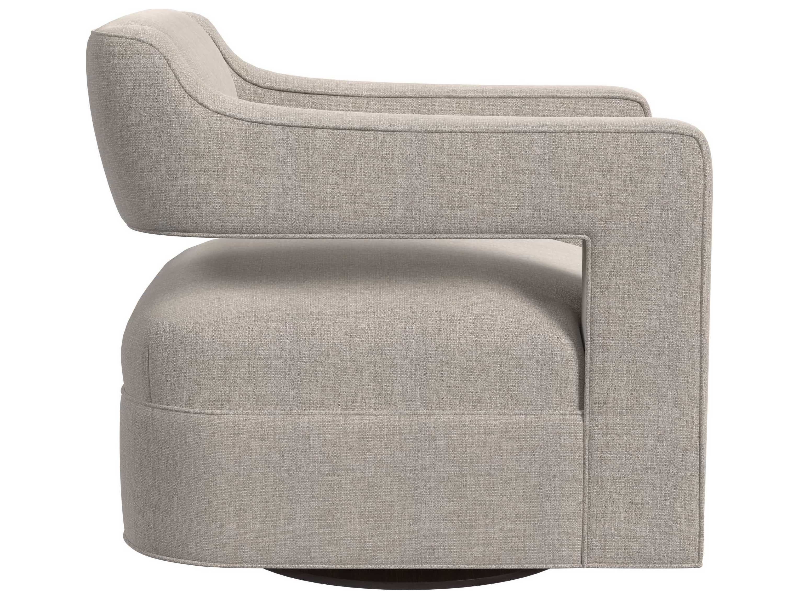 HF Custom by Hooker Furniture Moxie Swivel Gray Fabric Accent Chair