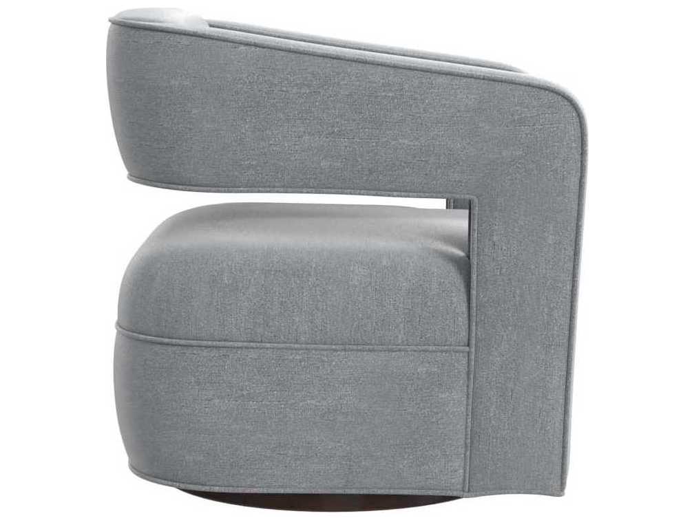 HF Custom by Hooker Furniture Mateo Swivel Gray Fabric Accent Chair