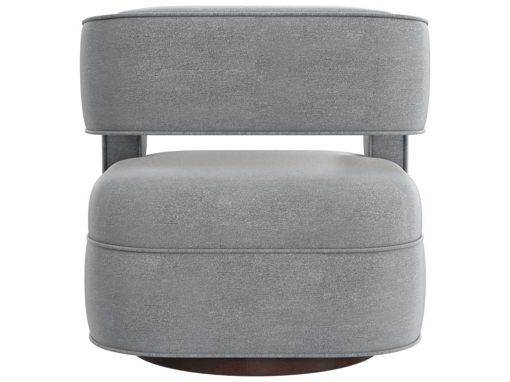 HF Custom by Hooker Furniture Mateo Swivel Gray Fabric Accent Chair