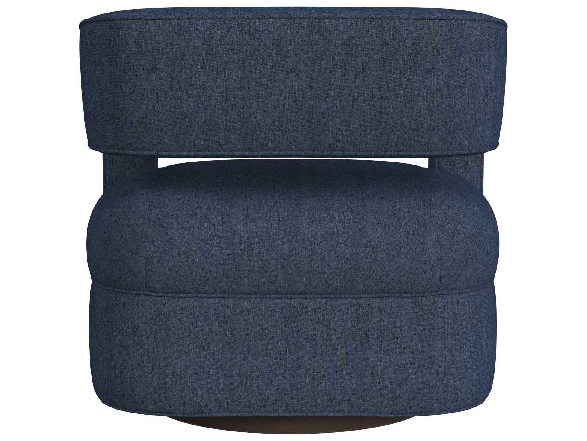 HF Custom by Hooker Furniture Max Swivel Blue Fabric Accent Chair