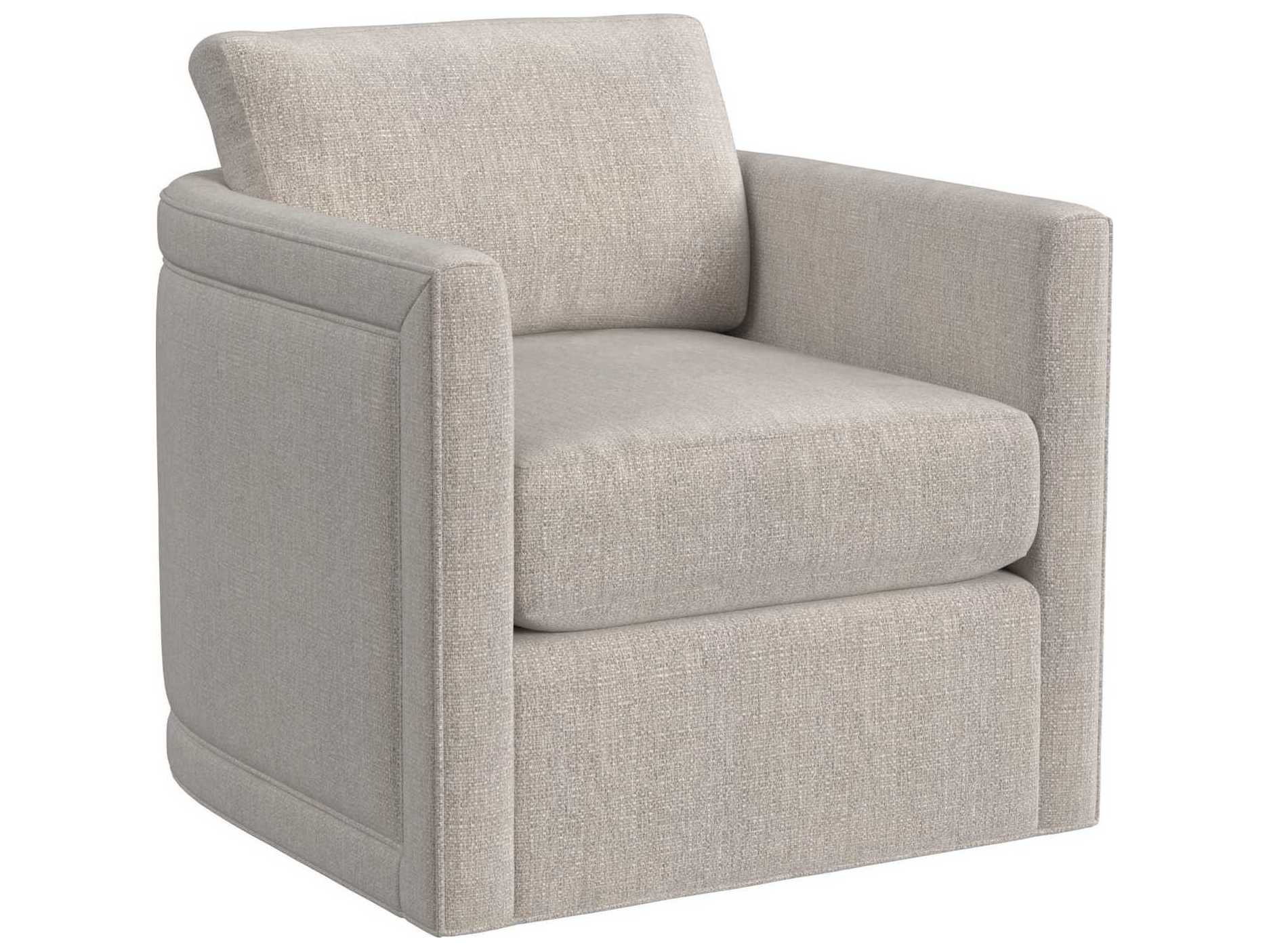 HF Custom by Hooker Furniture Clemintine Swivel Gray Fabric Accent Chair