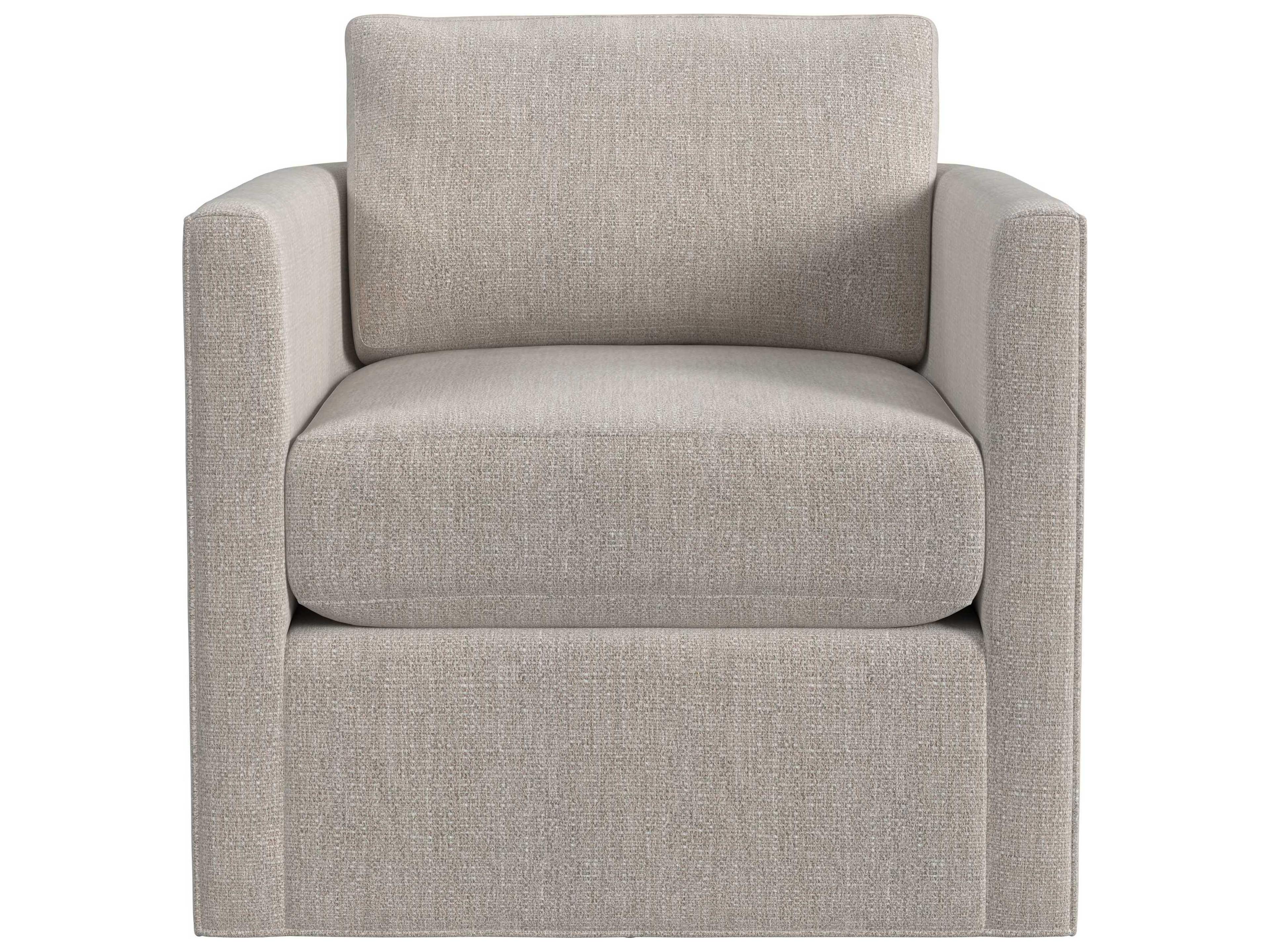 HF Custom by Hooker Furniture Clemintine Swivel Gray Fabric Accent Chair