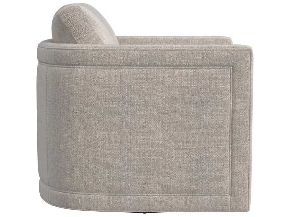 HF Custom by Hooker Furniture Clemintine Swivel Gray Fabric Accent Chair