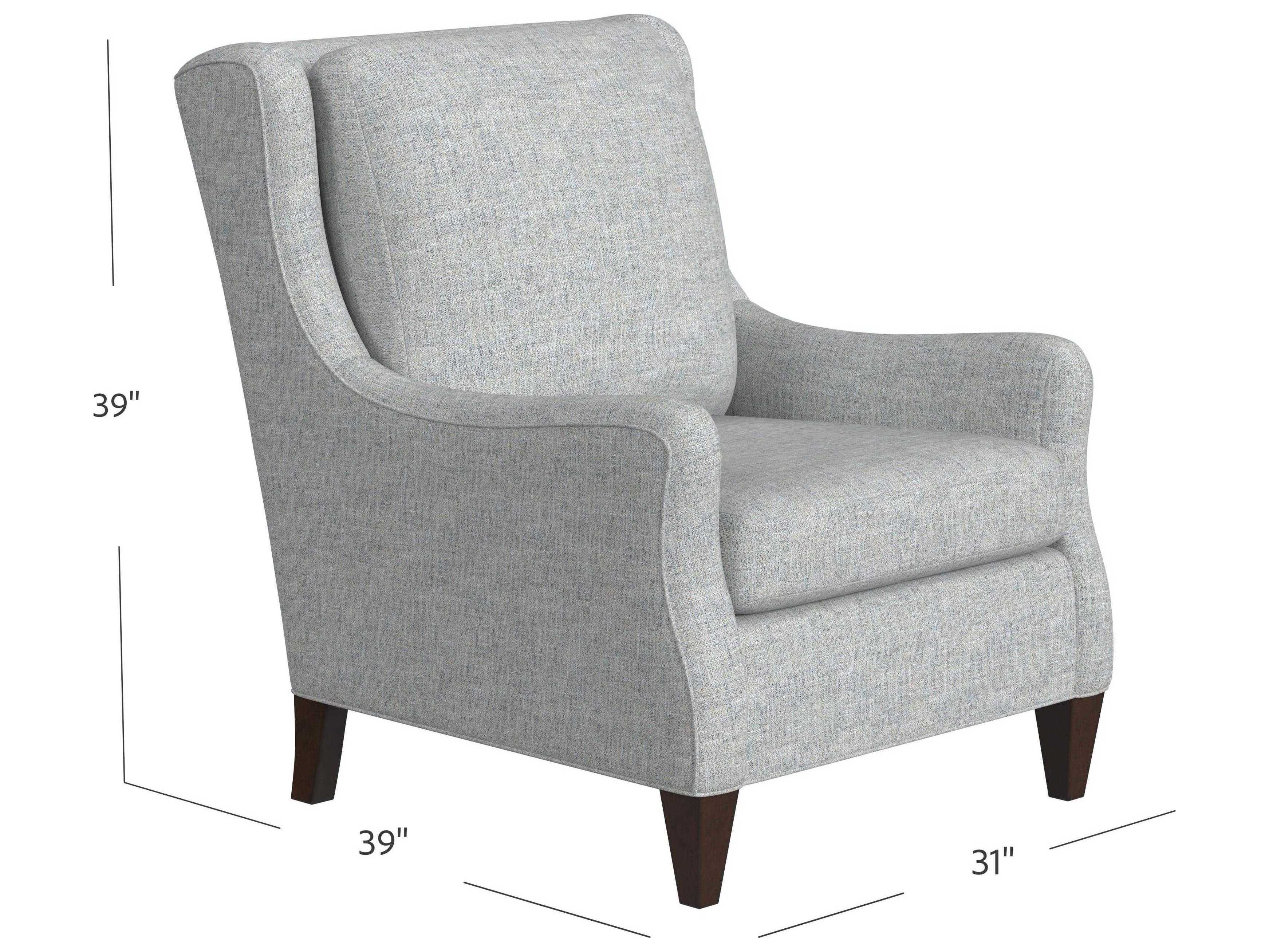 HF Custom by Hooker Furniture Bellamy Gray Fabric Accent Chair
